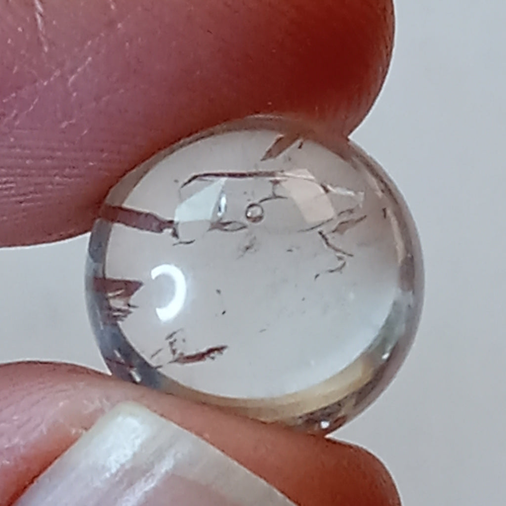 Rare Moving Enhydro Clear Quartz Sphere - Water Bubble Inclusion Crystal Sphere