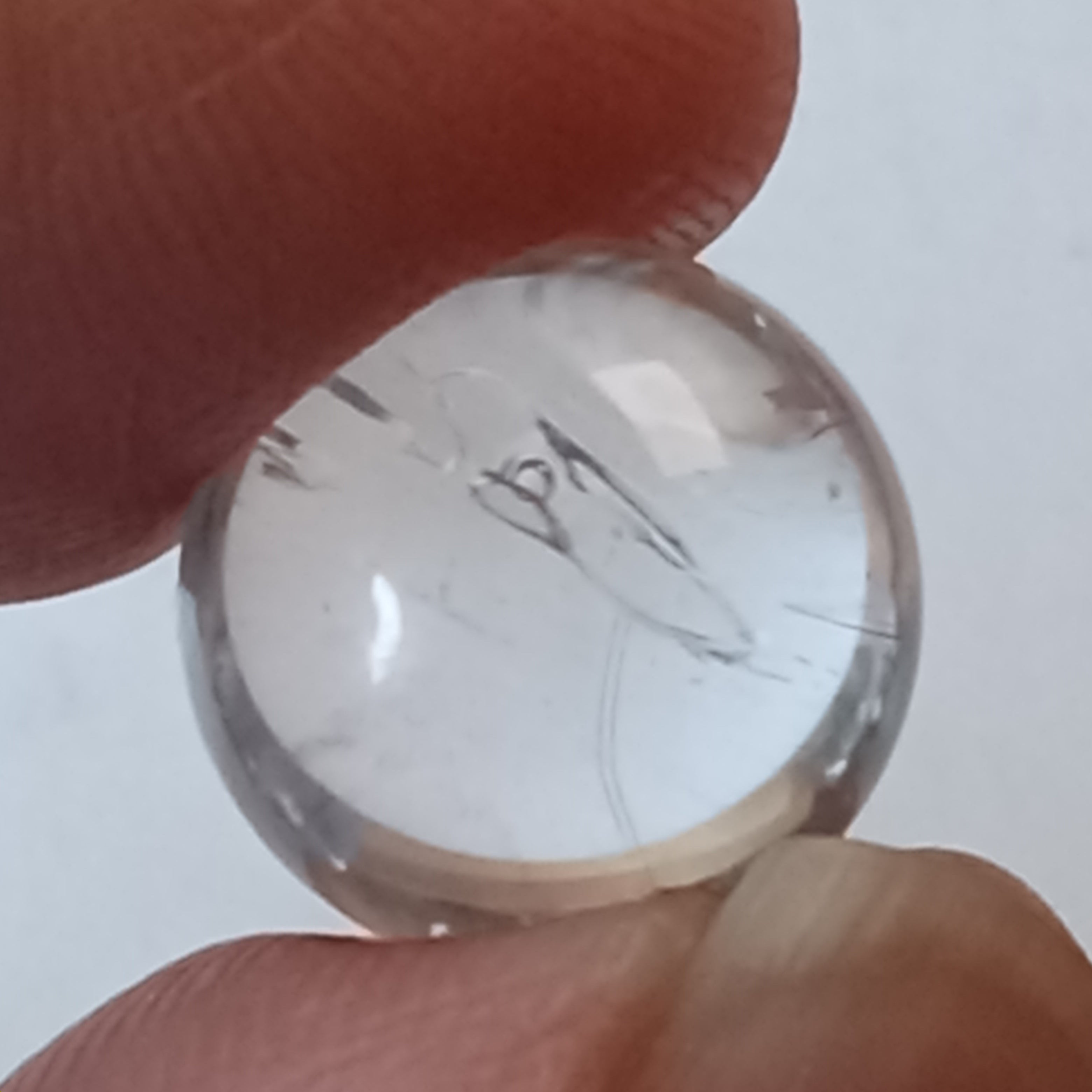 Rare Moving Enhydro Clear Quartz Sphere - Water Bubble Inclusion Crystal Sphere