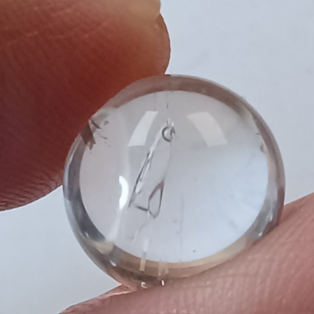 Rare Moving Enhydro Clear Quartz Sphere - Water Bubble Inclusion Crystal Sphere
