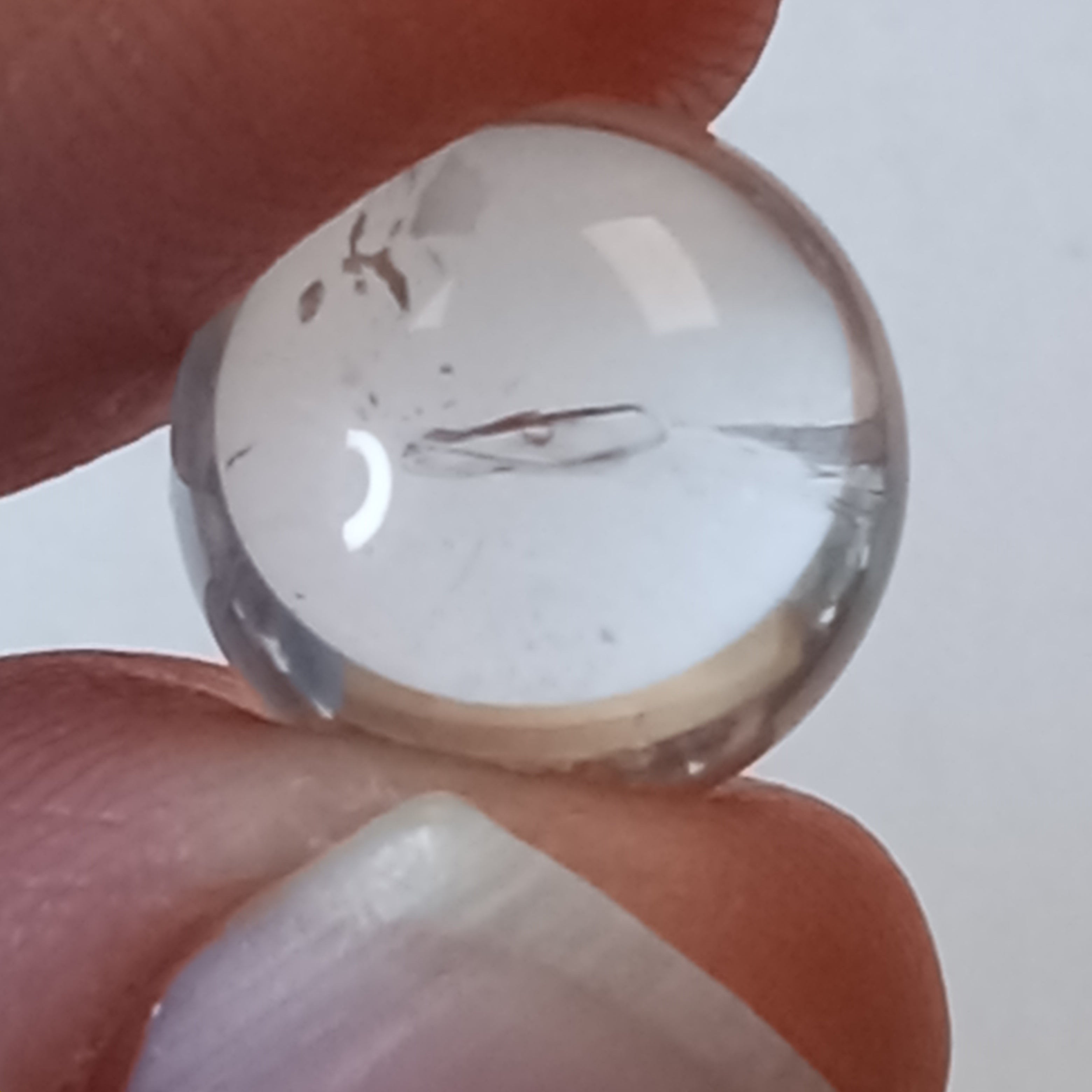 Rare Moving Enhydro Clear Quartz Sphere - Water Bubble Inclusion Crystal Sphere