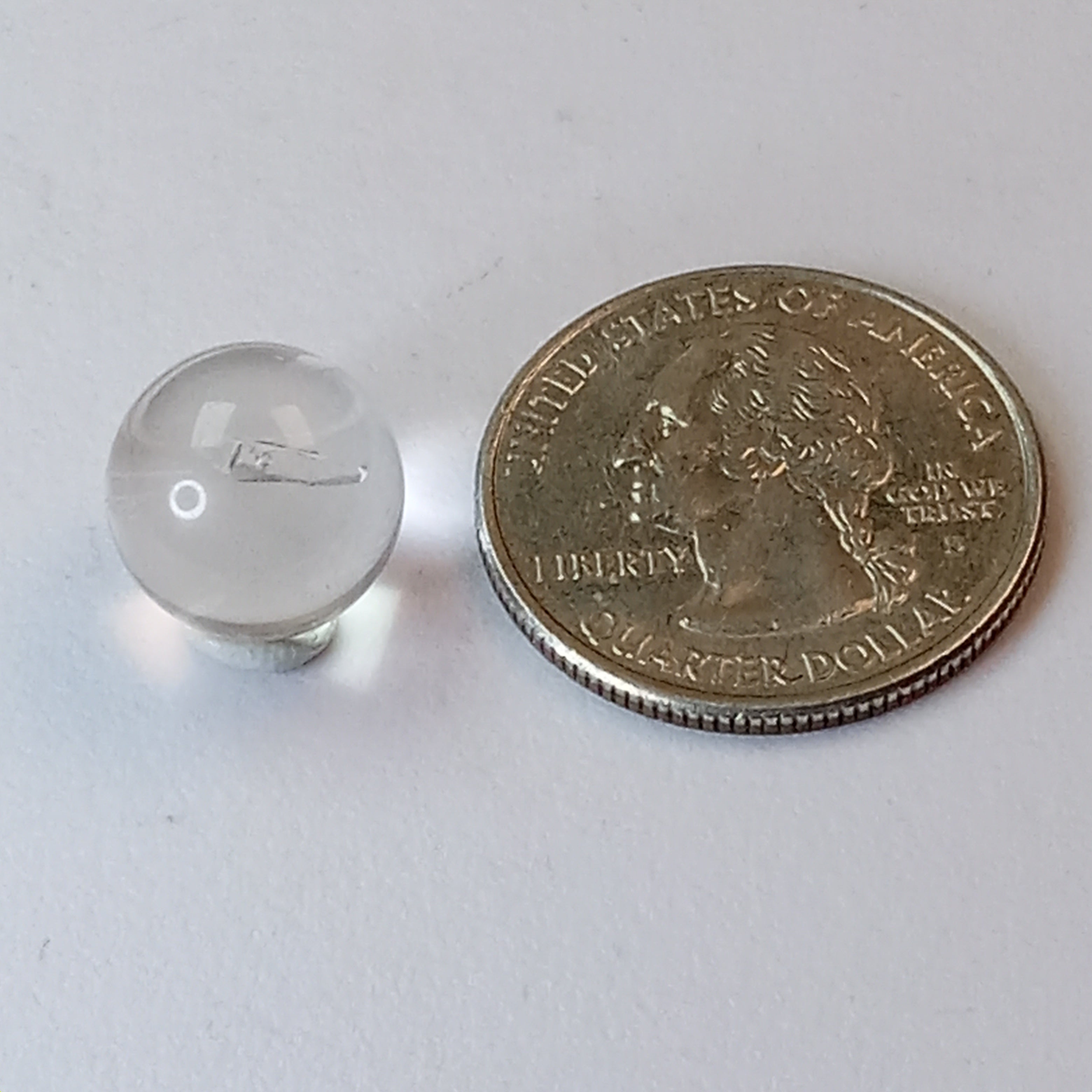 Rare Moving Enhydro Clear Quartz Sphere - Water Bubble Inclusion Crystal Sphere