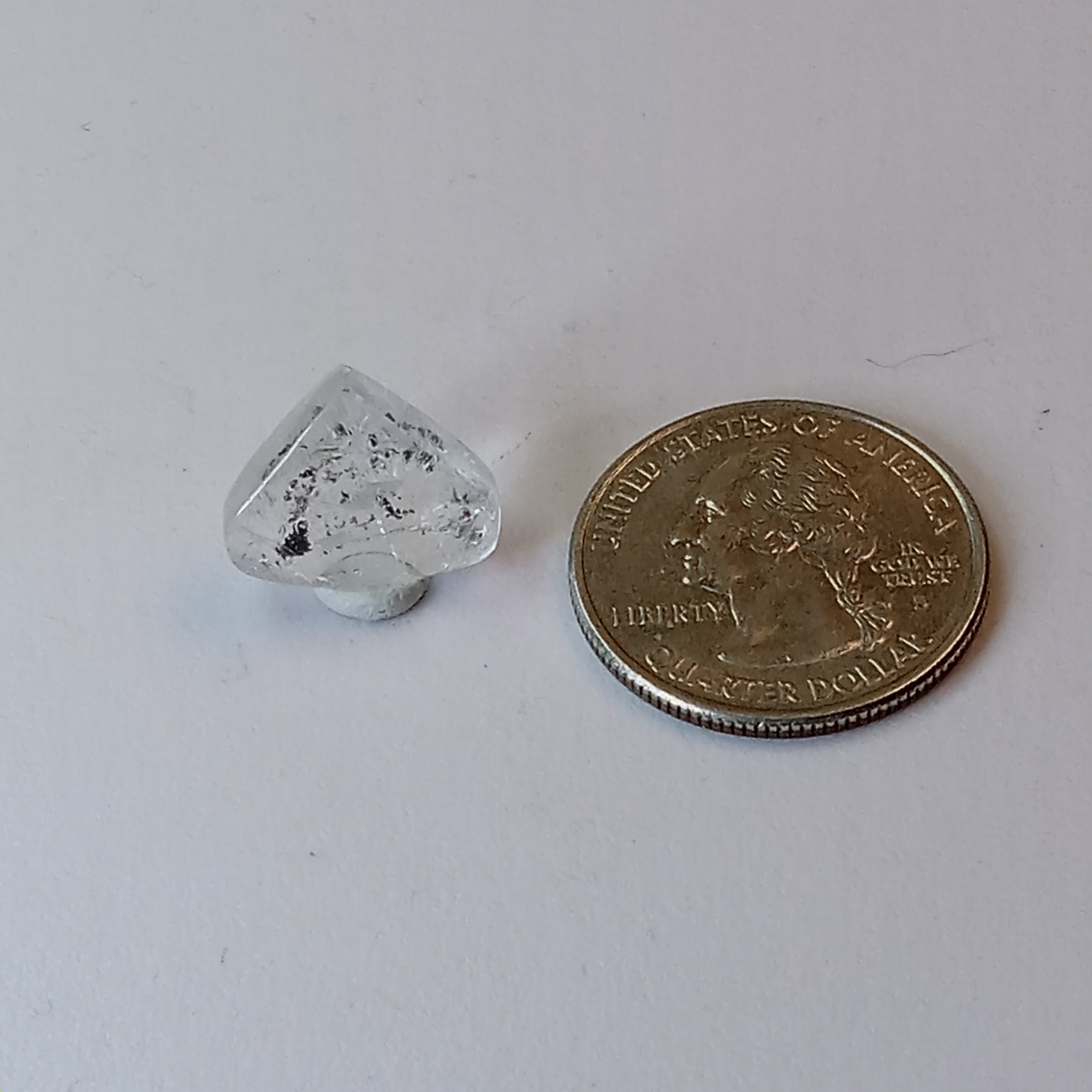 Moving Carbon Sand Enhydro Quartz – Clear Quartz Freeform with Floating Inclusions
