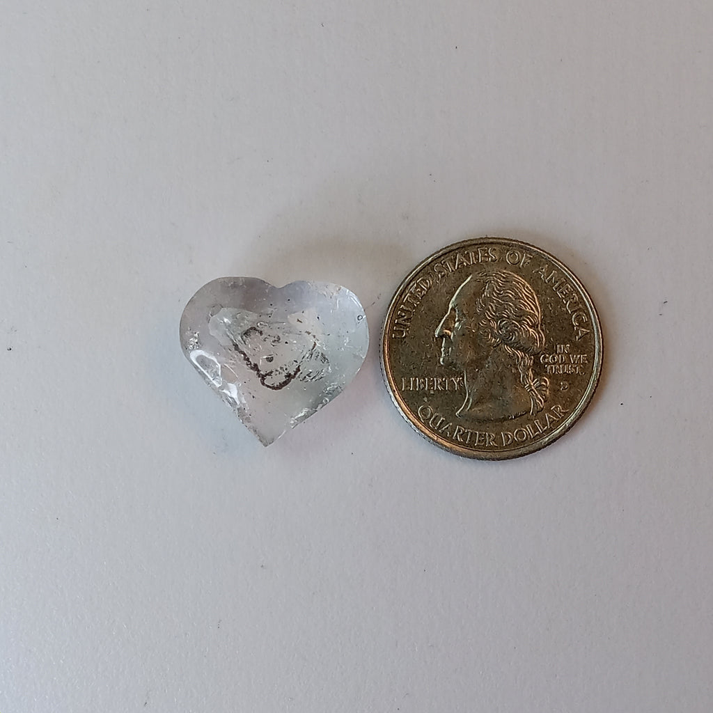 Moving Carbon Speck Enhydro Quartz Heart – Clear Quartz Heart Carving