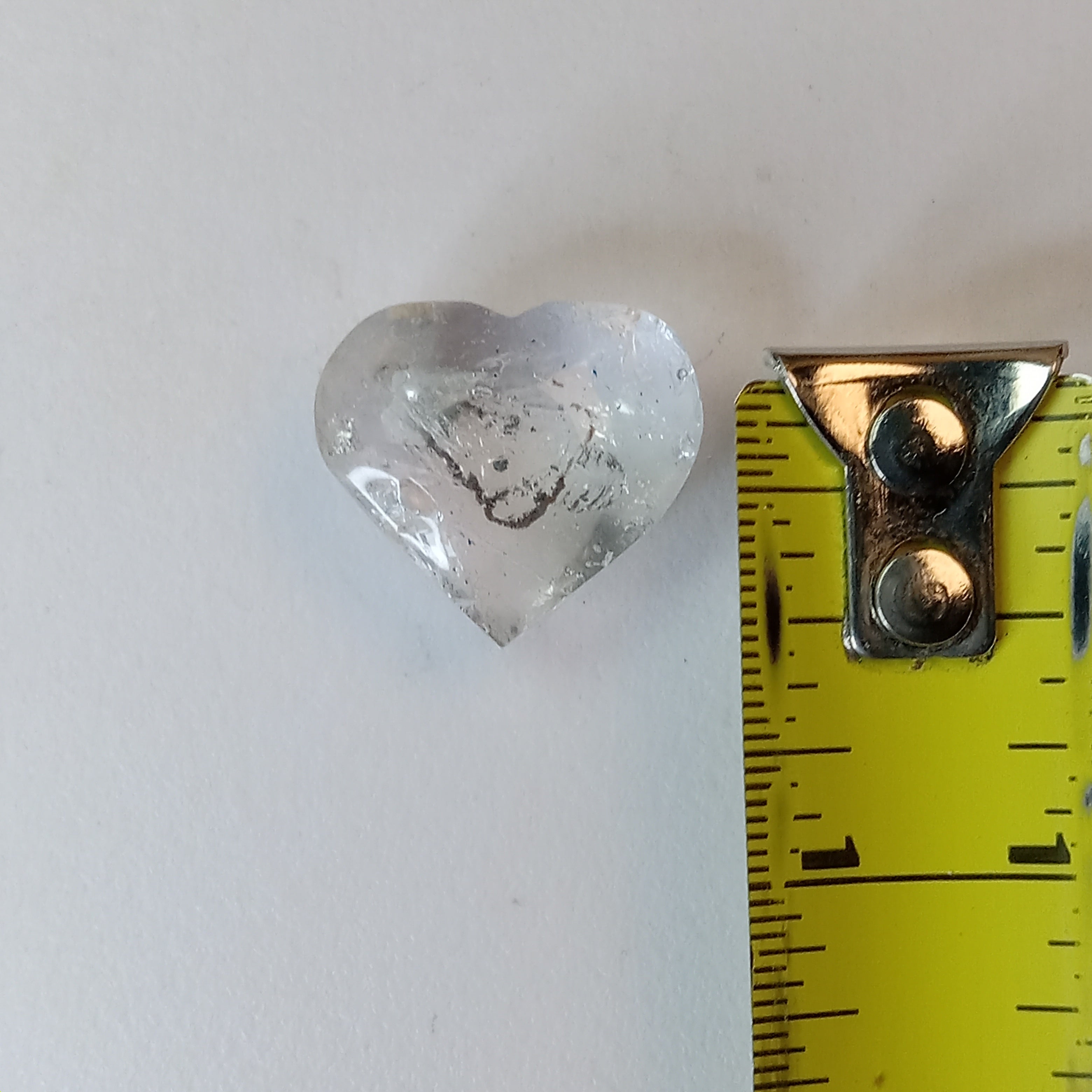 Moving Carbon Speck Enhydro Quartz Heart – Clear Quartz Heart Carving