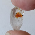 Double Terminated Oil Bubble Enhydro Quartz with UV Reactive Inclusion
