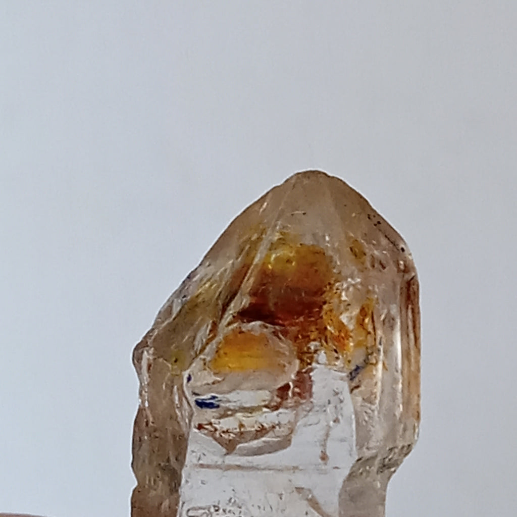 Scepter Enhydro Petroleum Quartz with Visible Oil Bubble & UV Reactive Inclusions