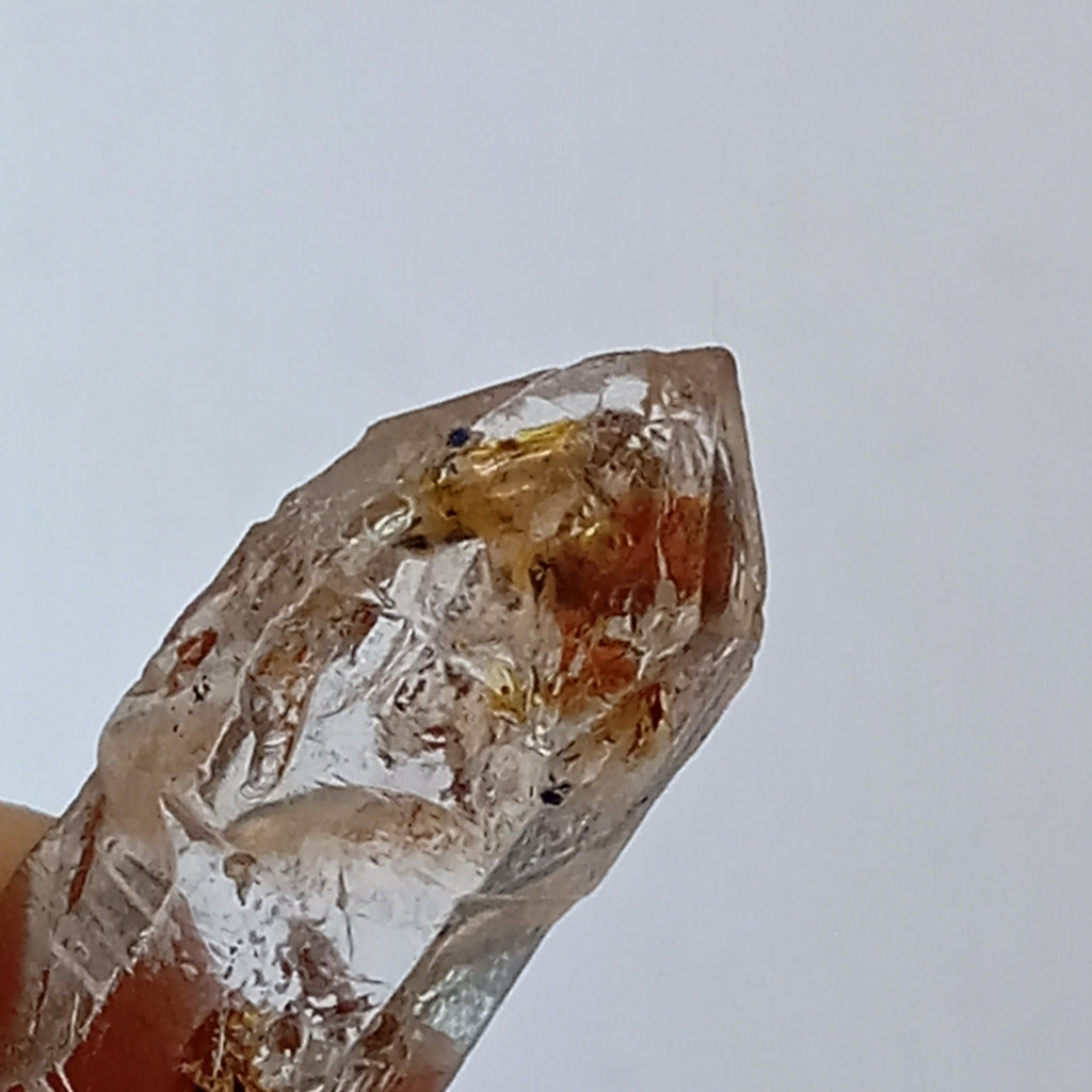 Scepter Enhydro Petroleum Quartz with Visible Oil Bubble & UV Reactive Inclusions