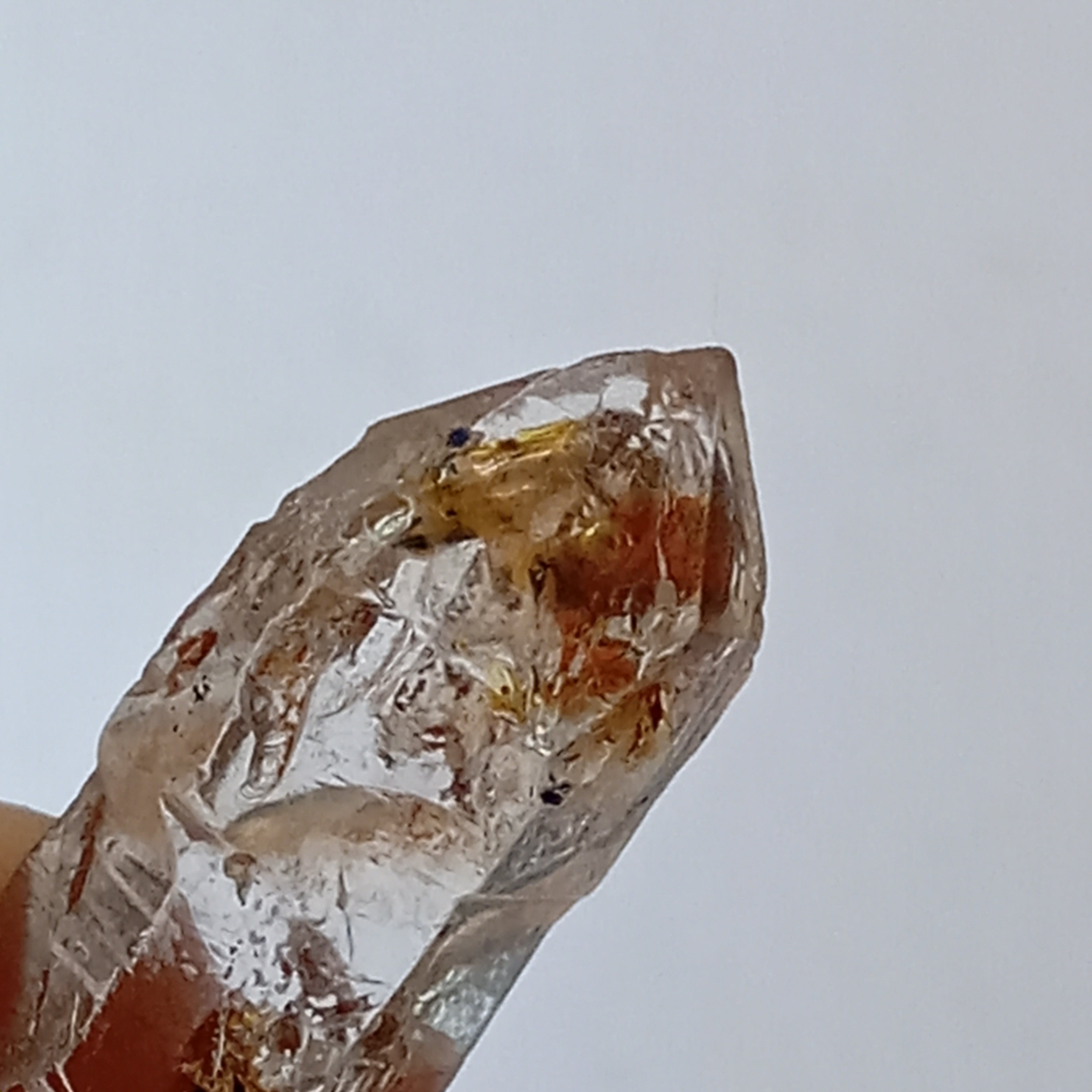 Scepter Enhydro Petroleum Quartz with Visible Oil Bubble & UV Reactive Inclusions