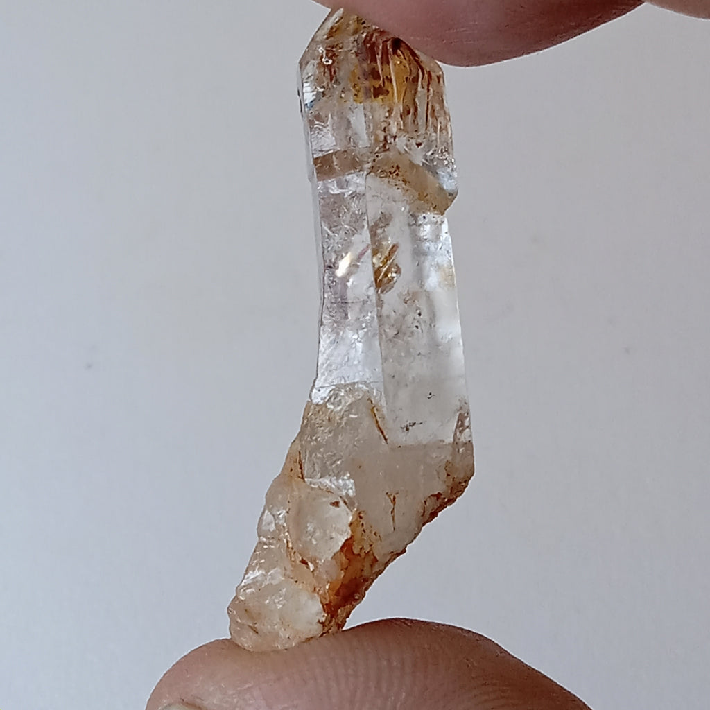 Scepter Enhydro Petroleum Quartz with Visible Oil Bubble & UV Reactive Inclusions