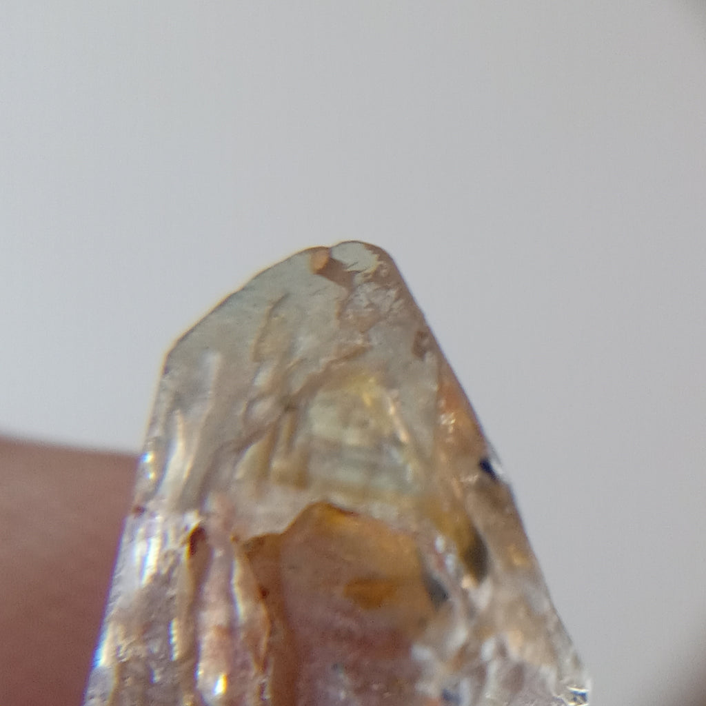 Scepter Enhydro Petroleum Quartz with Visible Oil Bubble & UV Reactive Inclusions