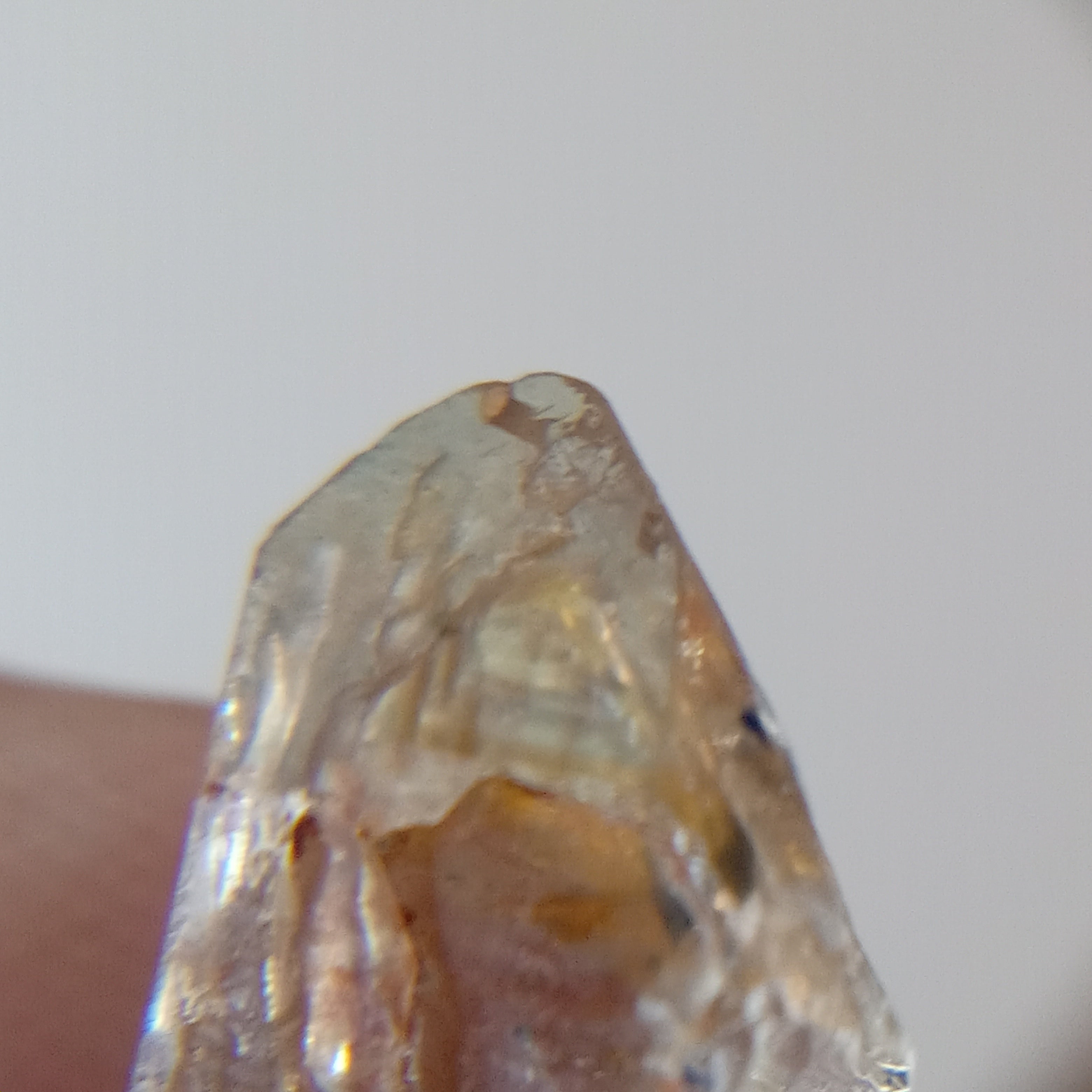 Scepter Enhydro Petroleum Quartz with Visible Oil Bubble & UV Reactive Inclusions