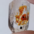 Double Terminated Petroleum Enhydro Quartz with Two Moving Oil Bubbles & UV Glow