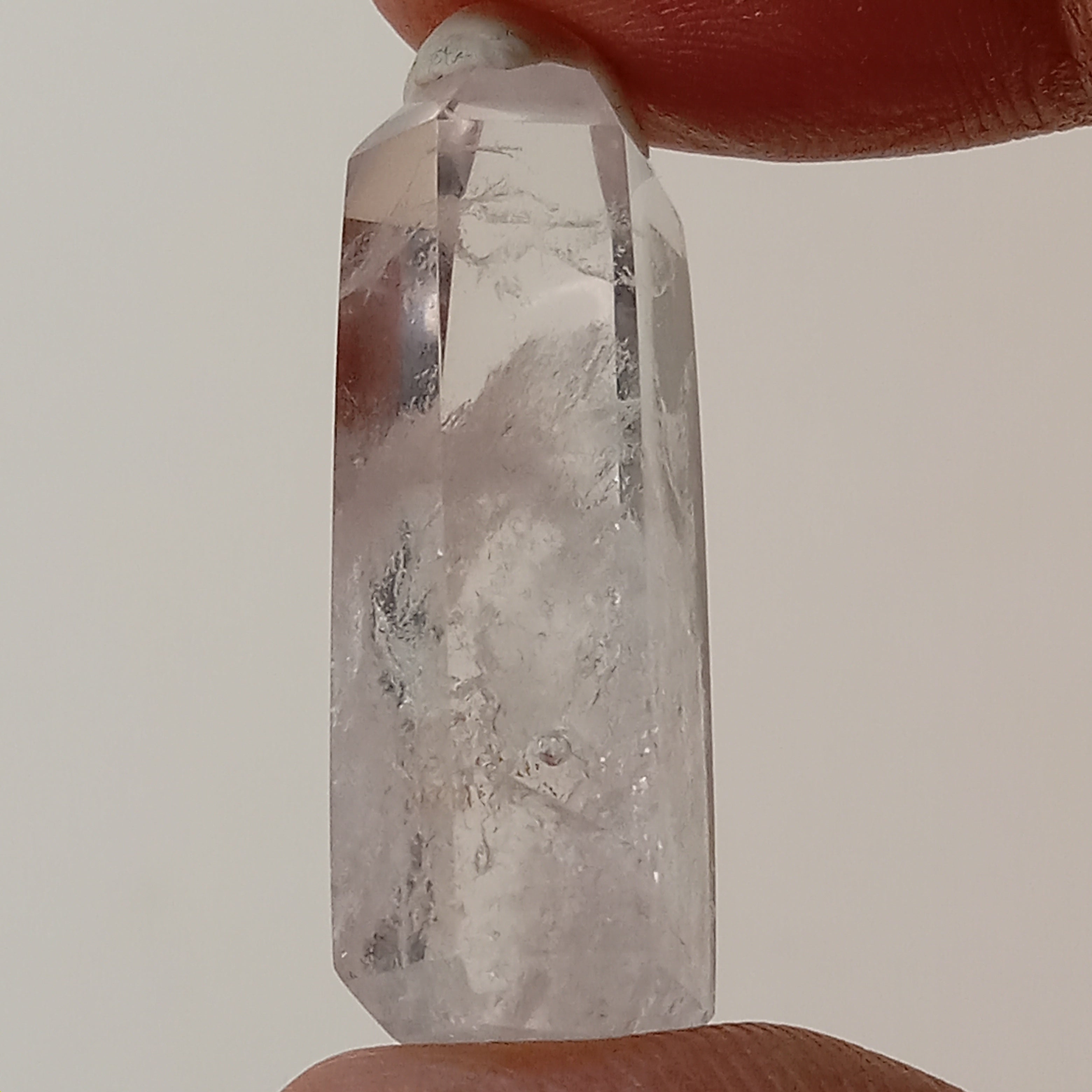 Mini Enhydro Quartz Tower with Visible Moving Bubble