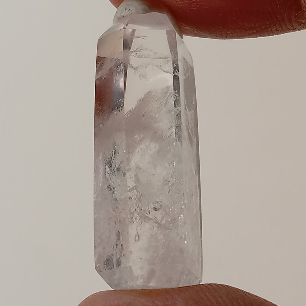 Mini Enhydro Quartz Tower with Visible Moving Bubble