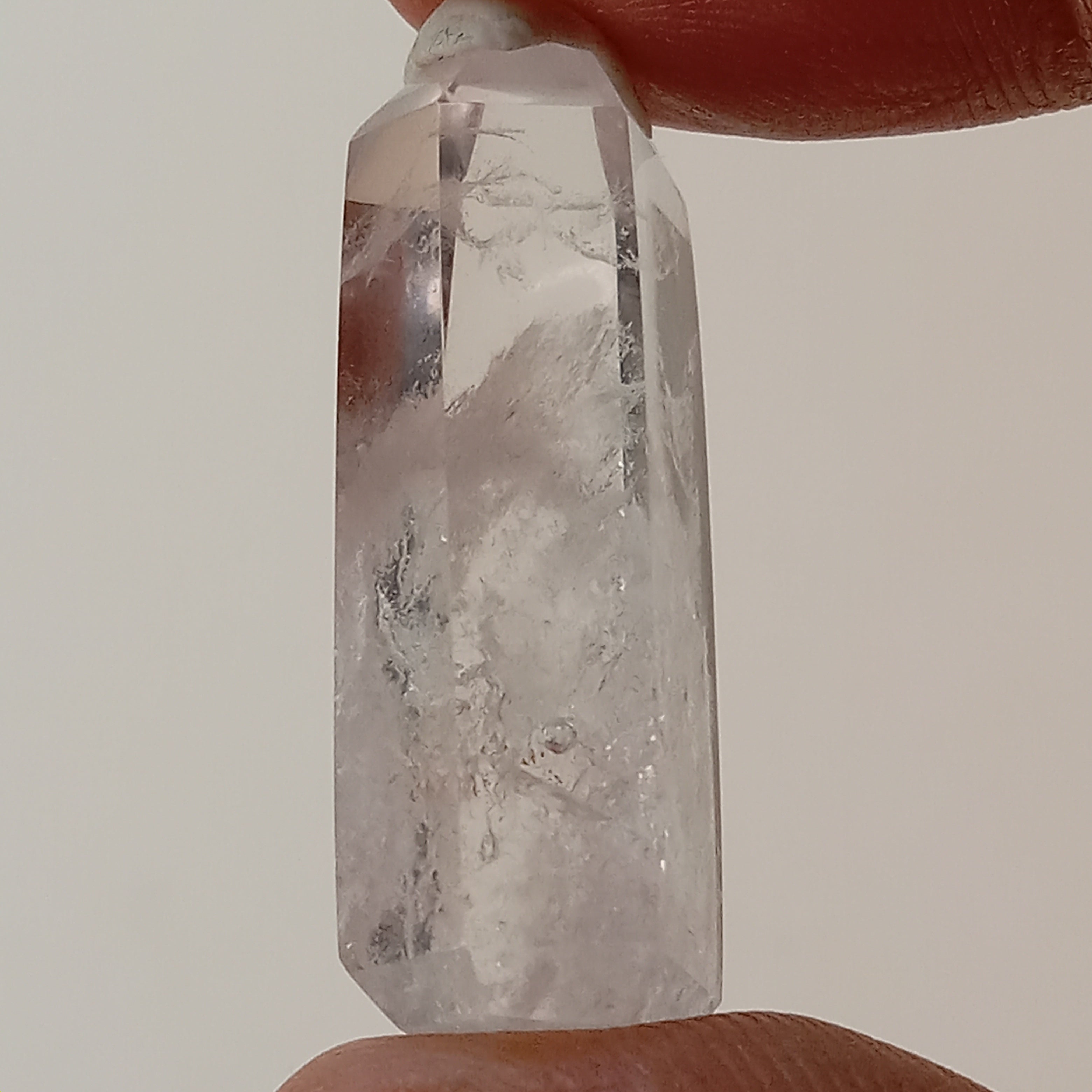 Mini Enhydro Quartz Tower with Visible Moving Bubble