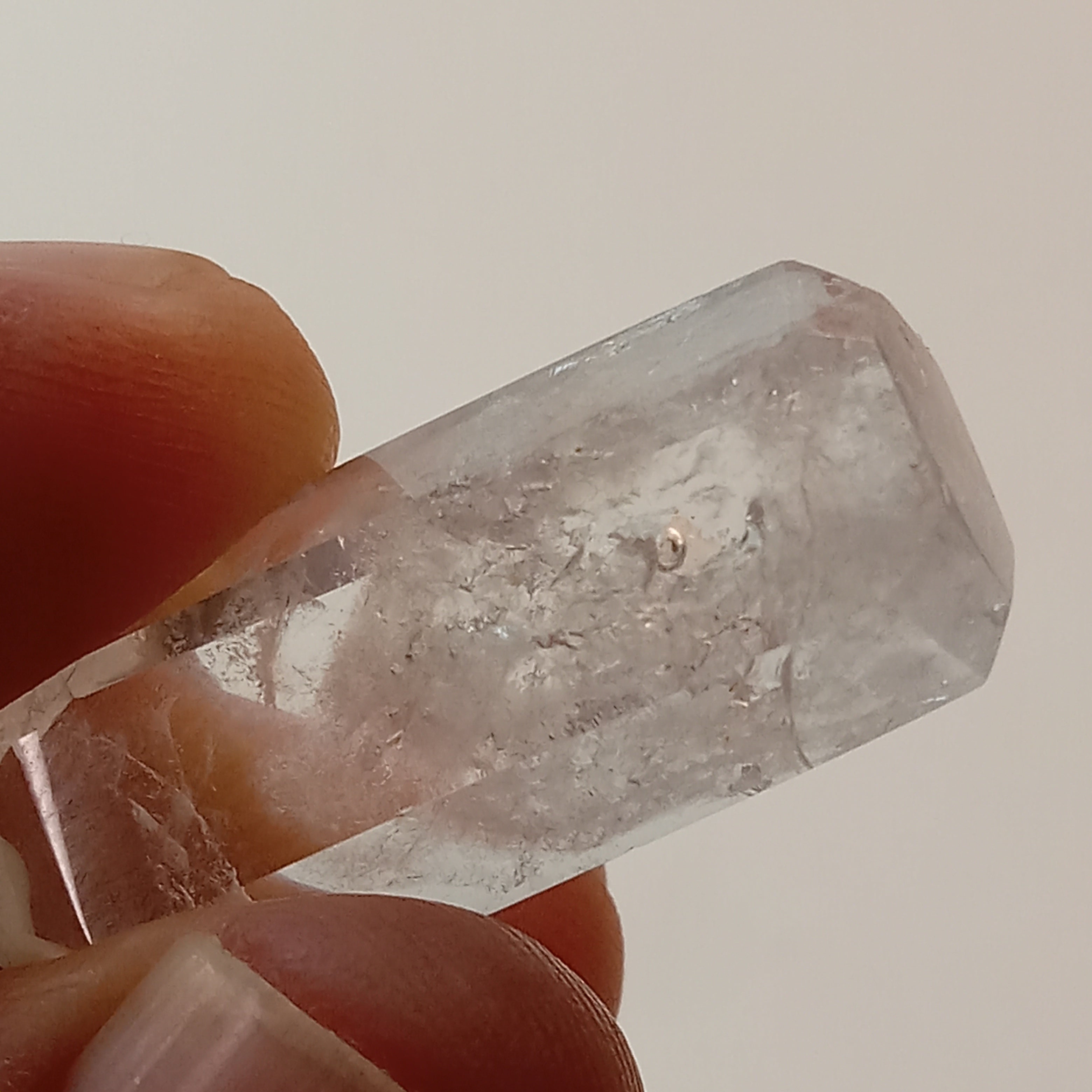 Mini Enhydro Quartz Tower with Visible Moving Bubble