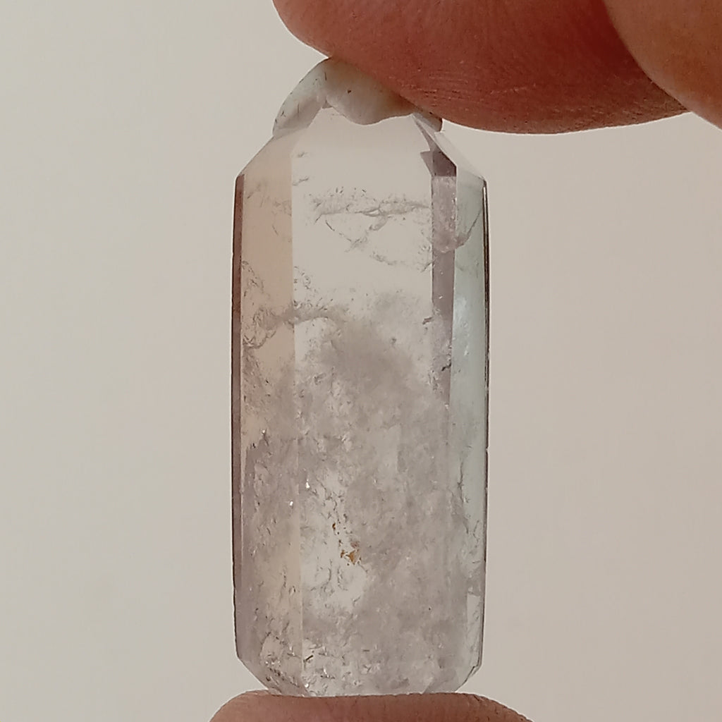 Mini Enhydro Quartz Tower with Visible Moving Bubble