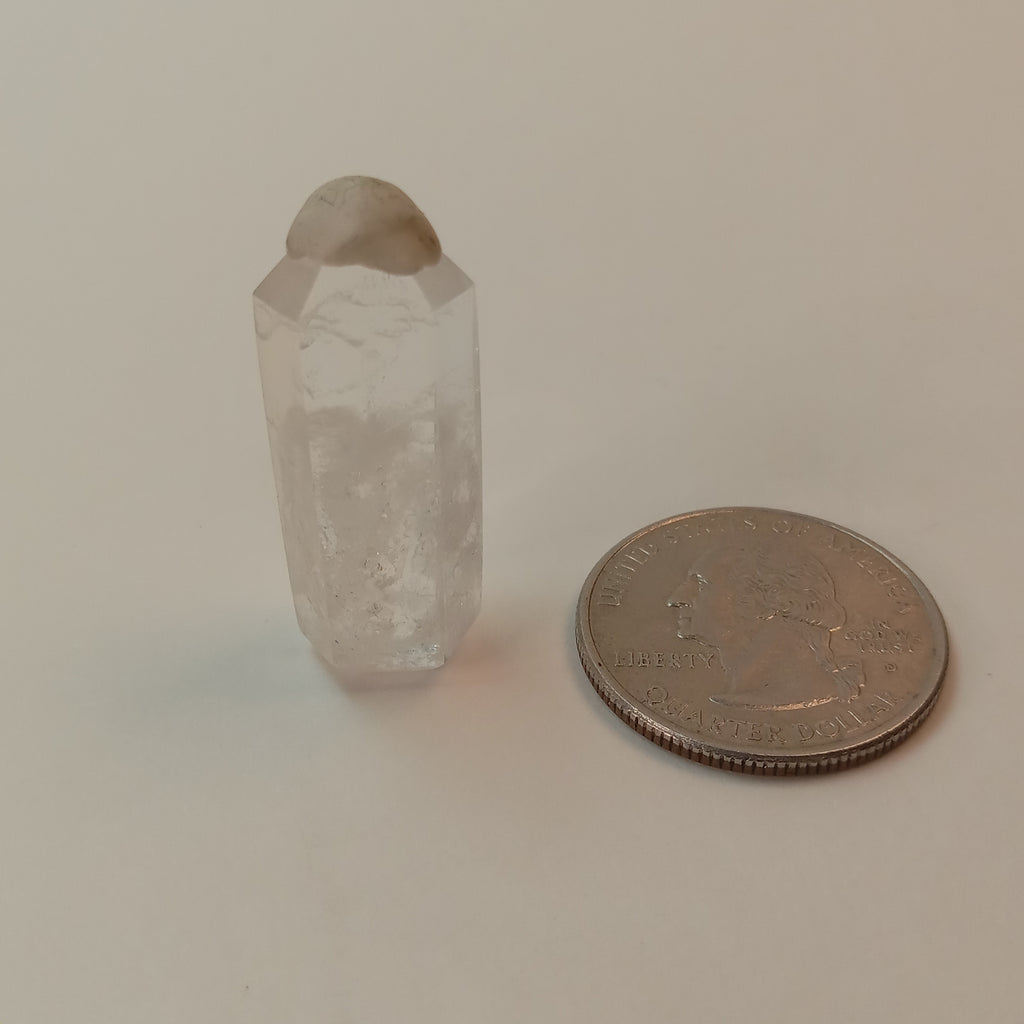 Mini Enhydro Quartz Tower with Visible Moving Bubble