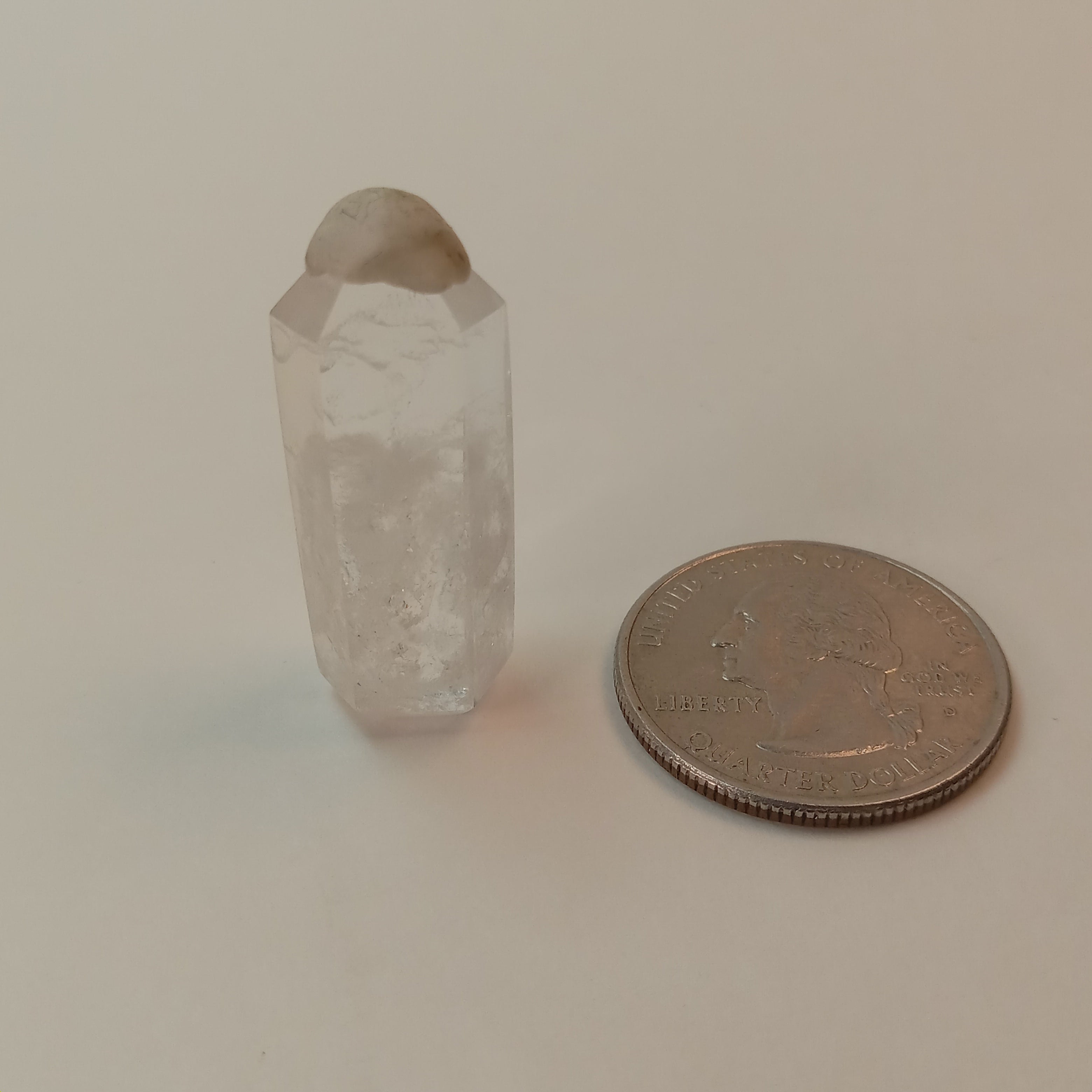 Mini Enhydro Quartz Tower with Visible Moving Bubble