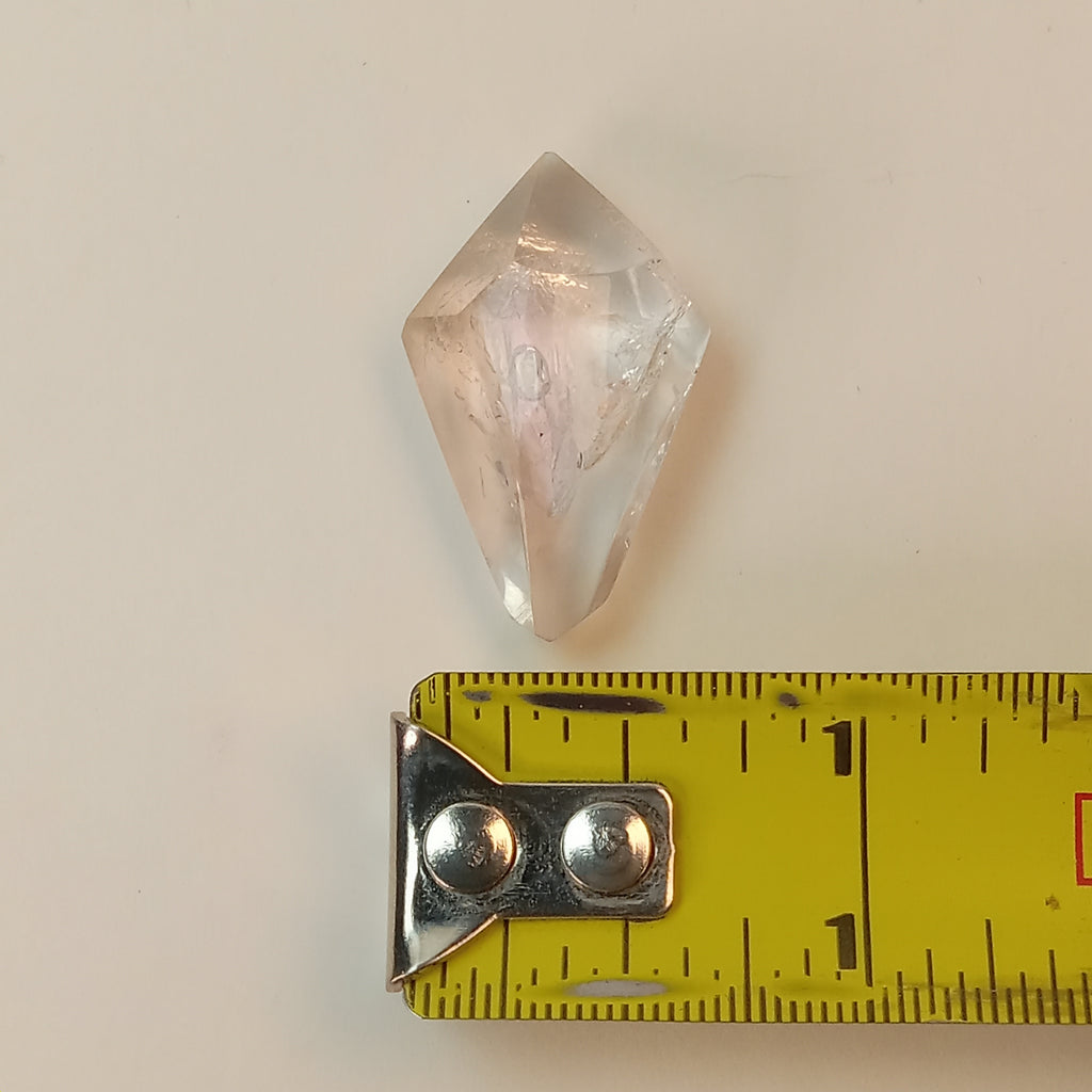 Double-Terminated Enhydro Quartz Bubble with UV Reactive Liquid