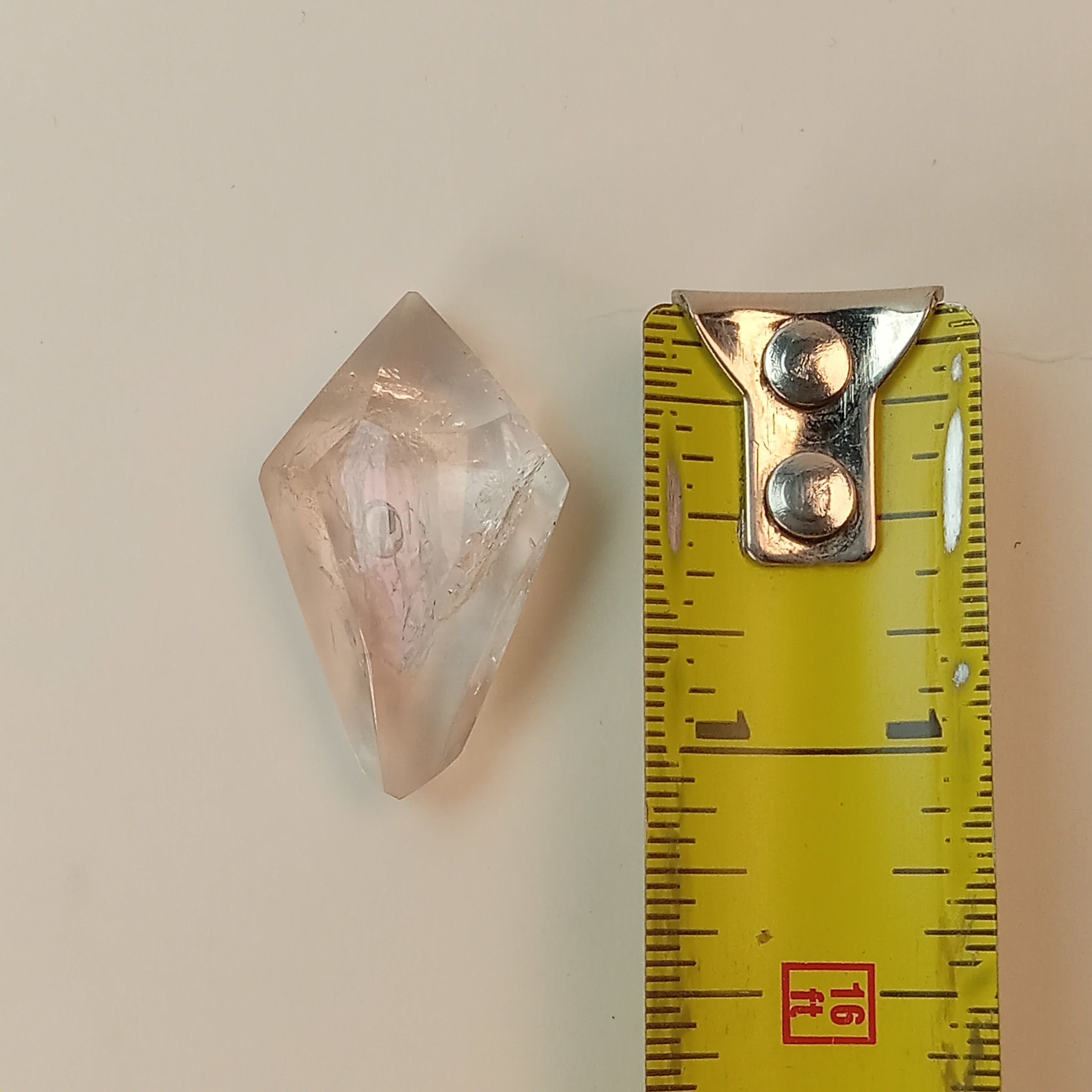 Double-Terminated Enhydro Quartz Bubble with UV Reactive Liquid