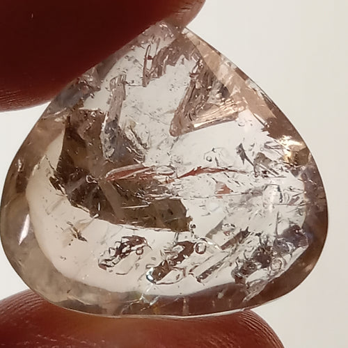 Clear Enhydro Quartz Teardrop with Double Moving Bubbles