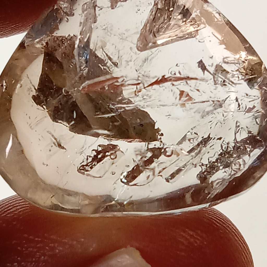 Clear Enhydro Quartz Teardrop with Double Moving Bubbles