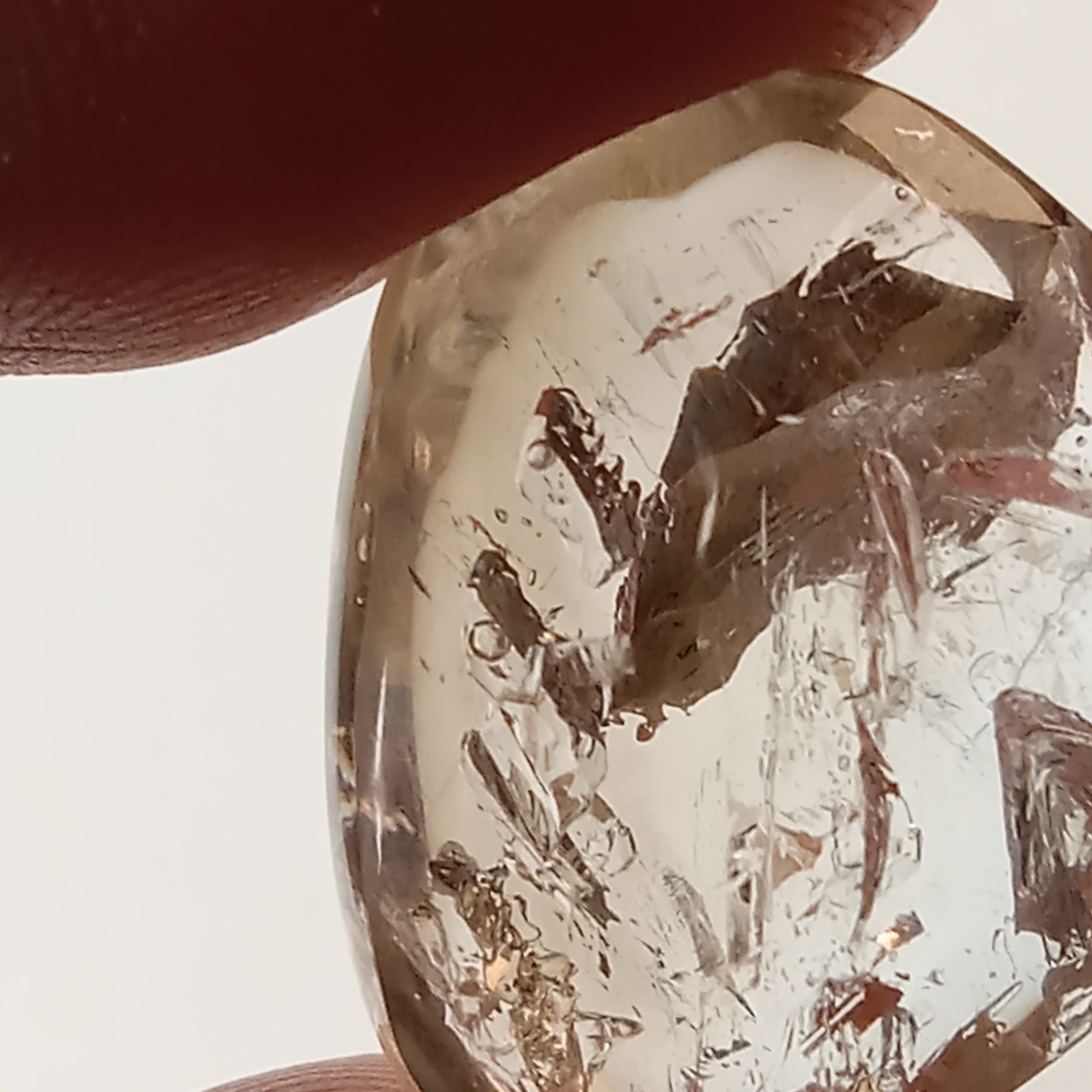 Clear Enhydro Quartz Teardrop with Double Moving Bubbles