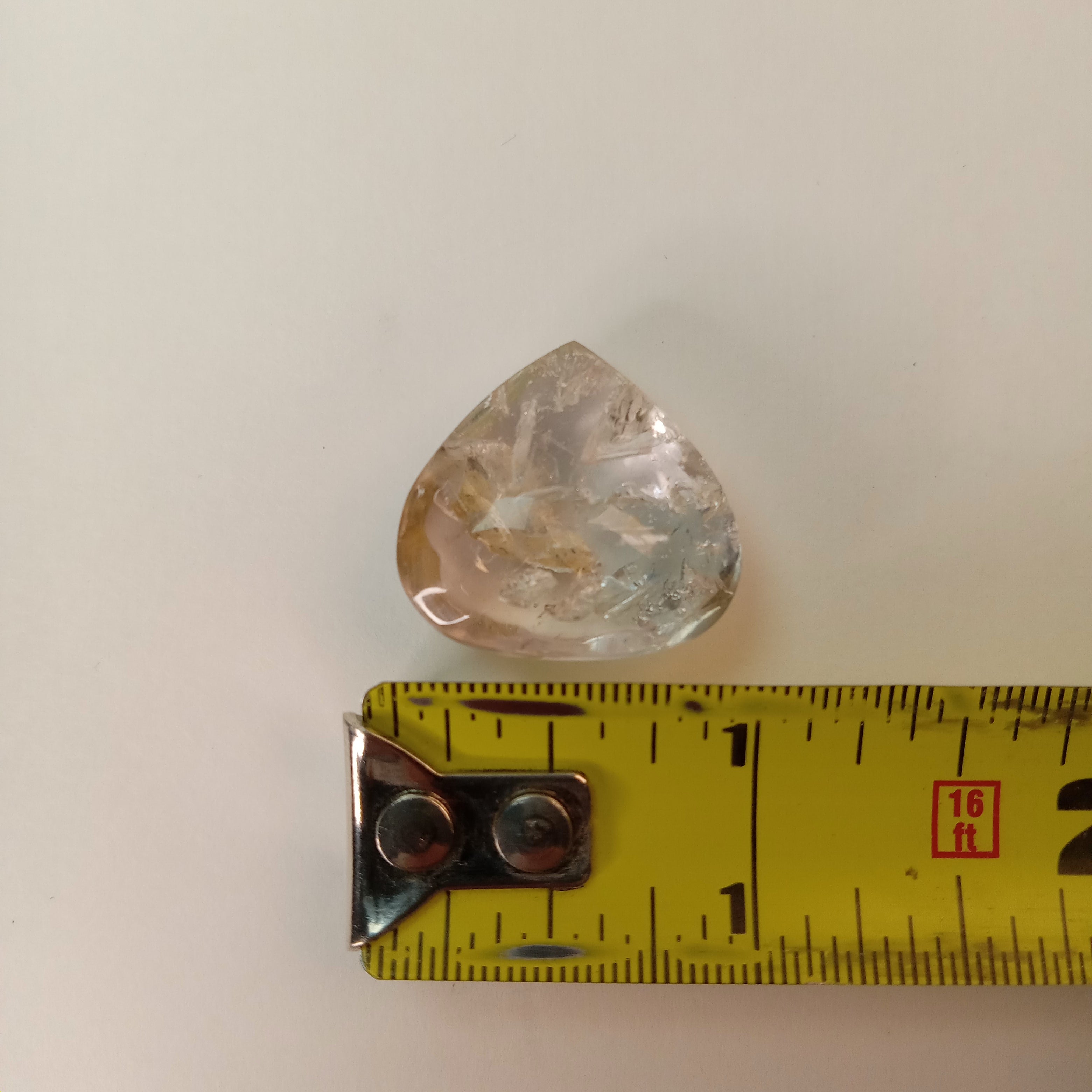 Clear Enhydro Quartz Teardrop with Double Moving Bubbles
