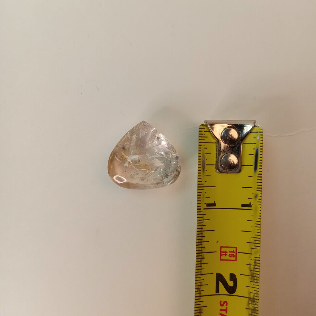 Clear Enhydro Quartz Teardrop with Double Moving Bubbles