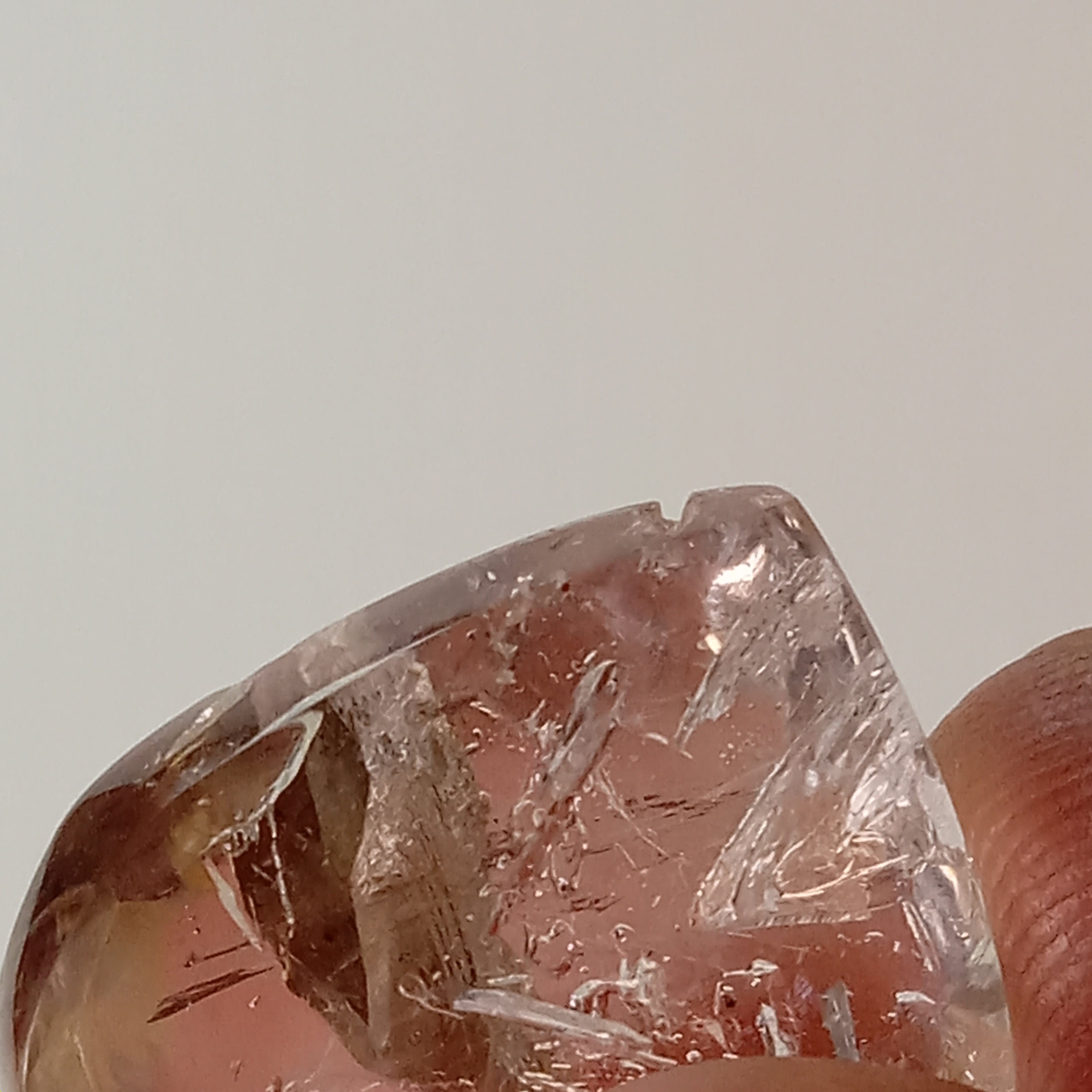Clear Enhydro Quartz Teardrop with Double Moving Bubbles