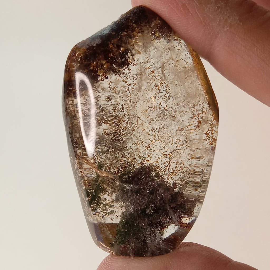 Garden Quartz Optical Freeform with Landscape Inclusions