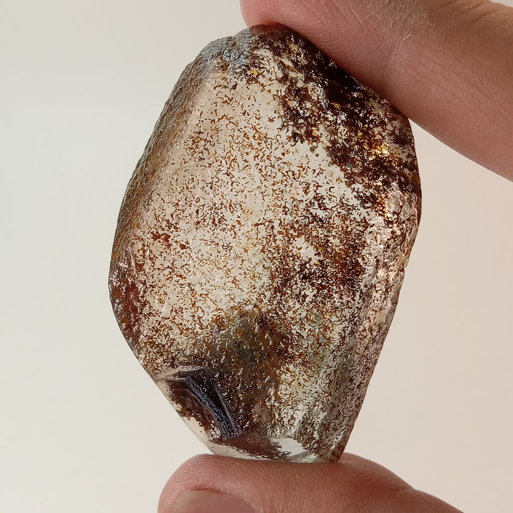 Garden Quartz Optical Freeform with Landscape Inclusions