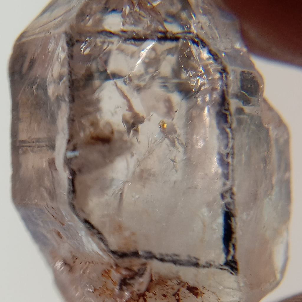 Petroleum Enhydro Quartz with Microscopic Oil Bubble and Enhydro Bubble