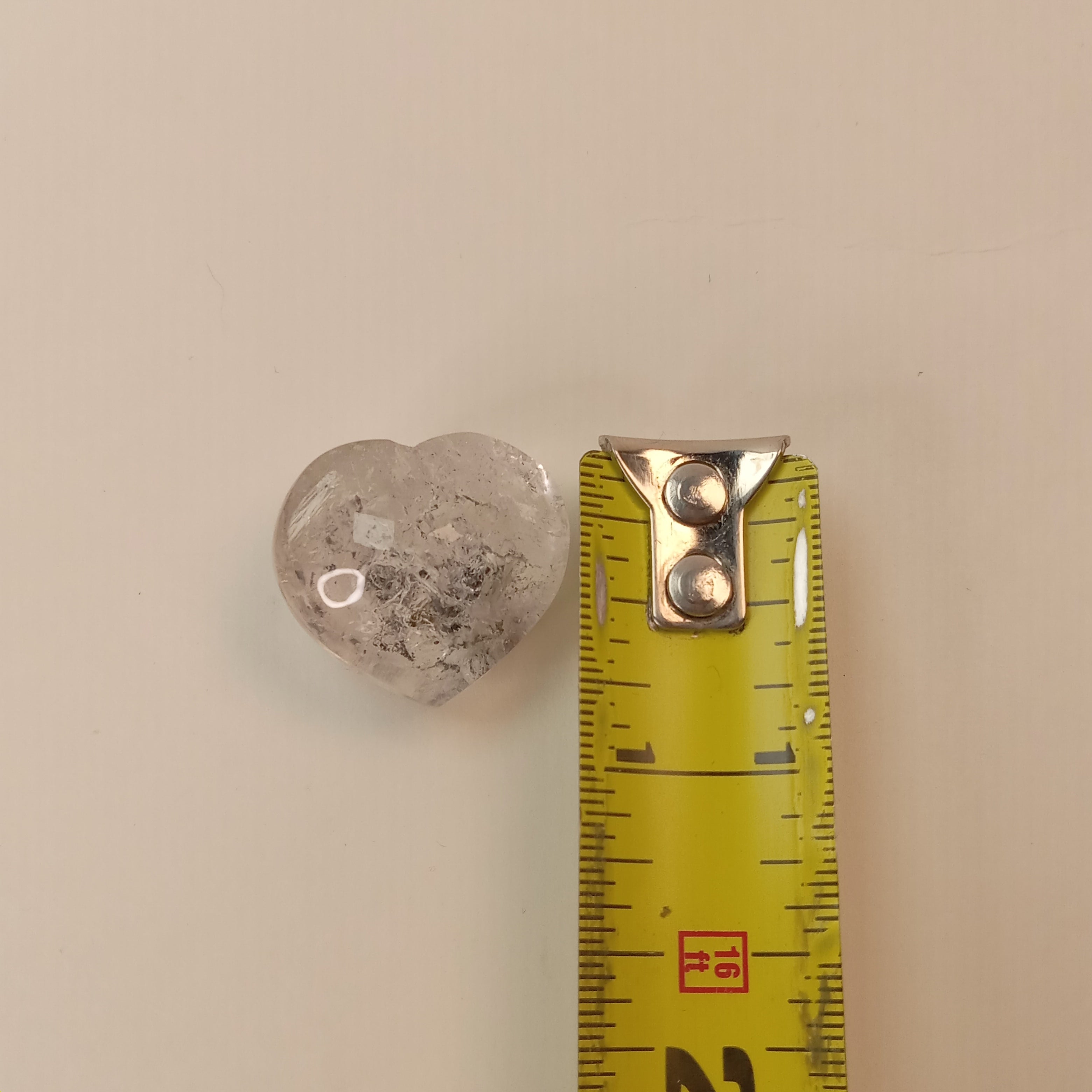 Enhydro Quartz Heart with Large Moving Bubble and Free-Moving Carbon Bubble