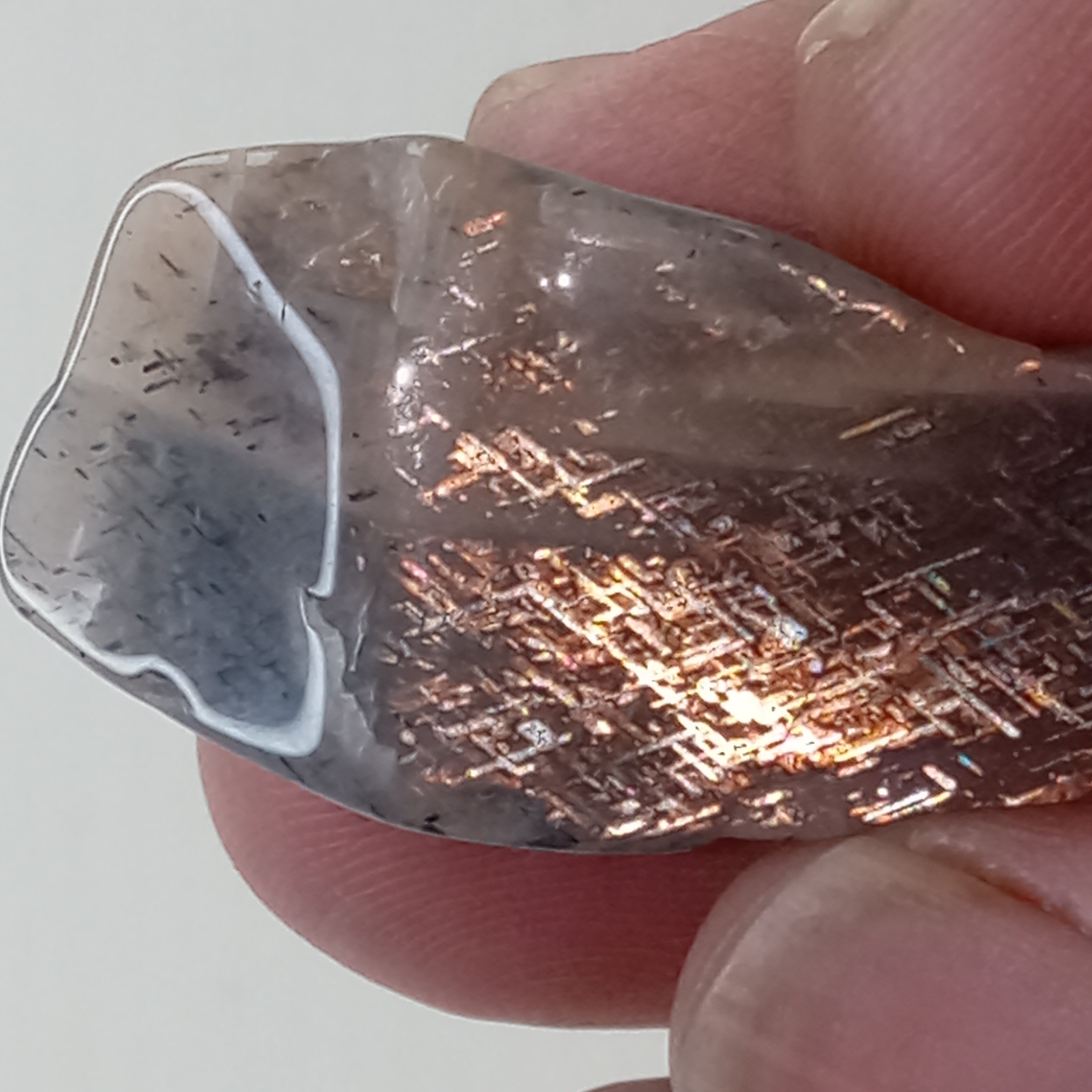 Rainbow Lattice Sunstone Polished Specimen | Tanzania | 10g