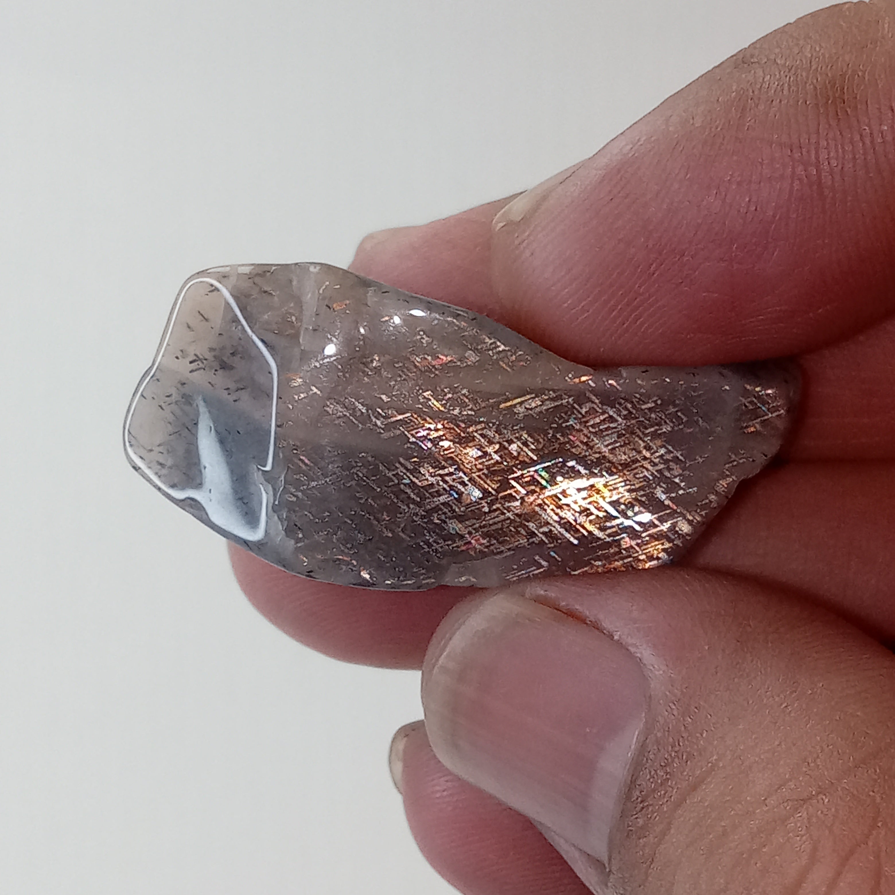 Rainbow Lattice Sunstone Polished Specimen | Tanzania | 10g