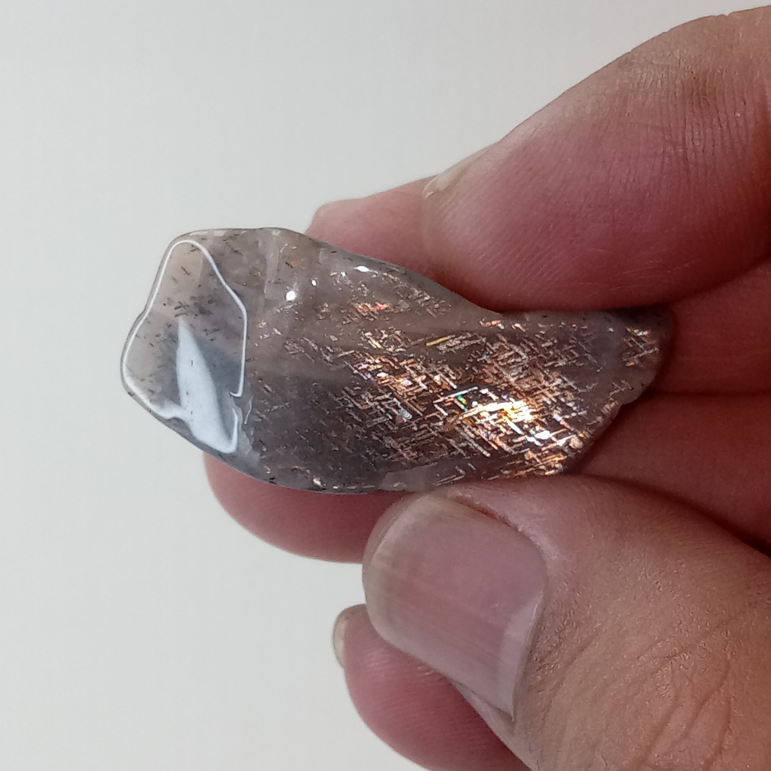 Rainbow Lattice Sunstone Polished Specimen | Tanzania | 10g