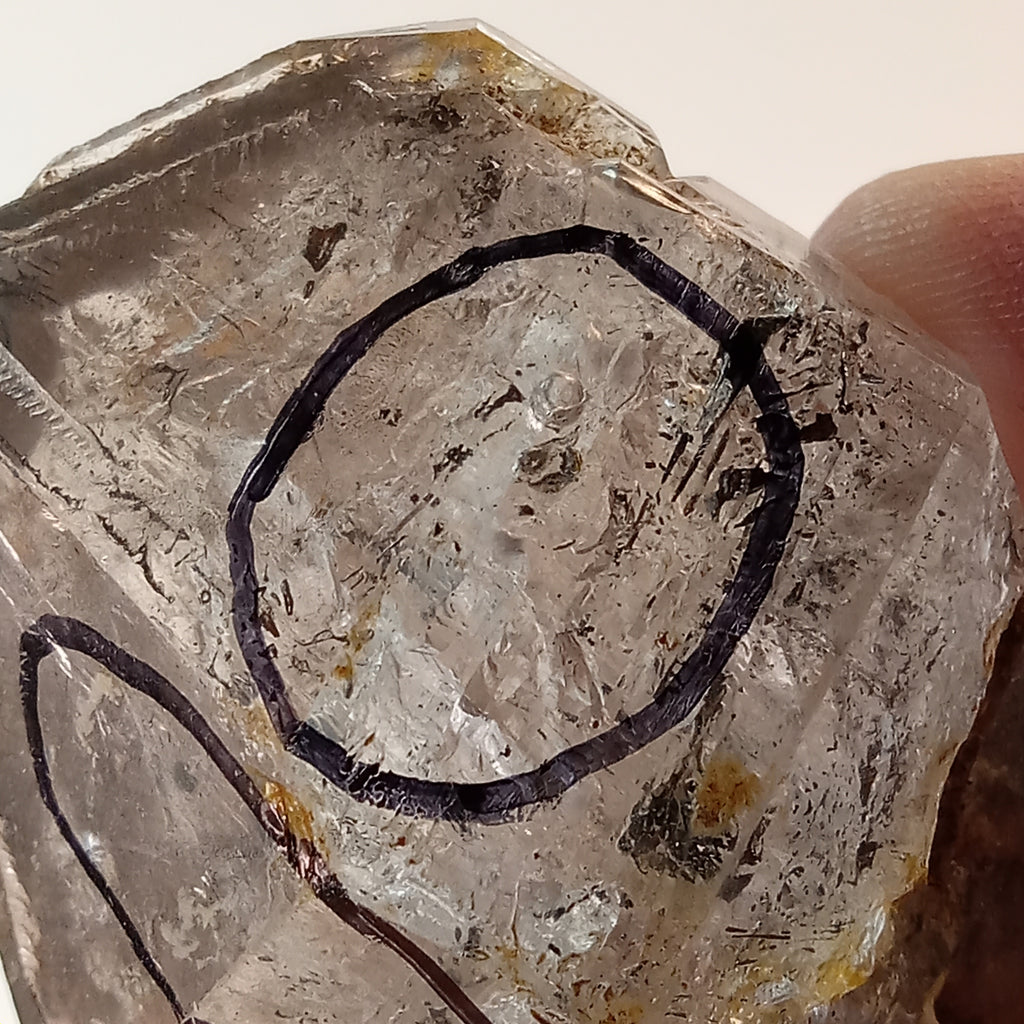 Raw Enhydro Quartz Crystal with Two Visible Moving Bubbles | Natural Double Enhydro Specimen