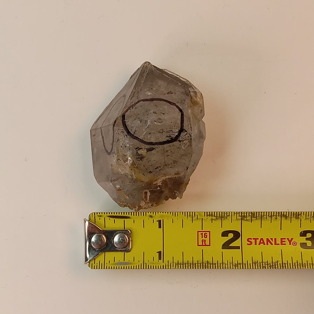 Raw Enhydro Quartz Crystal with Two Visible Moving Bubbles | Natural Double Enhydro Specimen