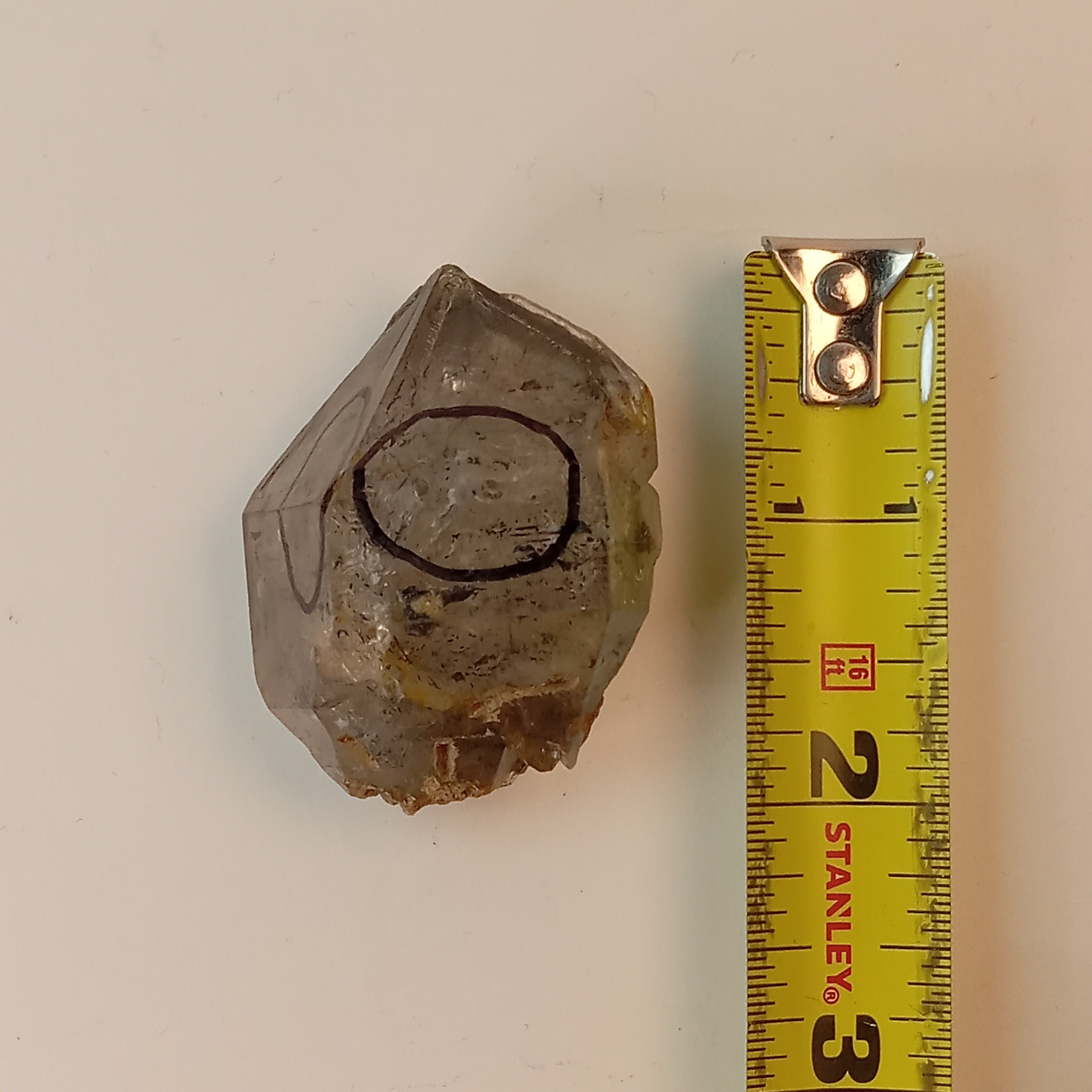 Raw Enhydro Quartz Crystal with Two Visible Moving Bubbles | Natural Double Enhydro Specimen