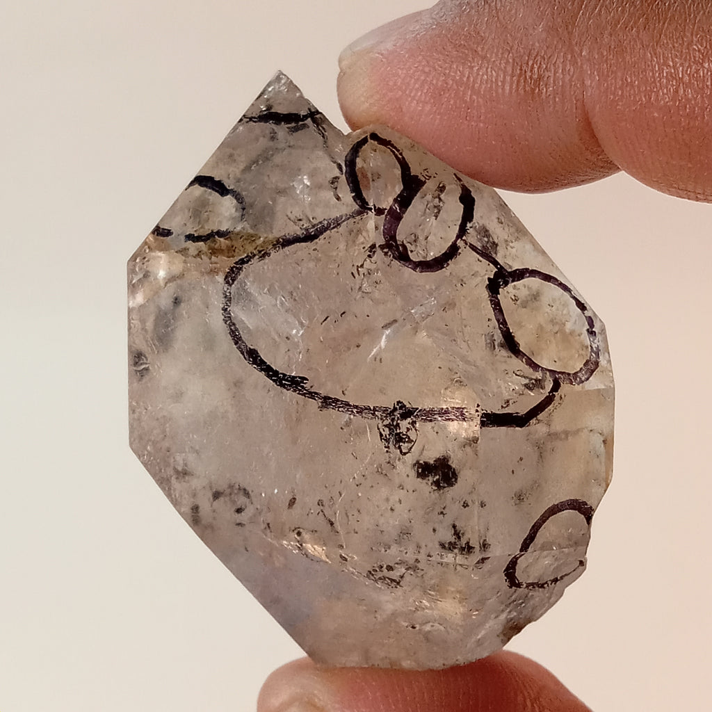 Raw Enhydro Quartz Crystal with 11 Visible Moving Inclusions | Collector Enhydro Specimen