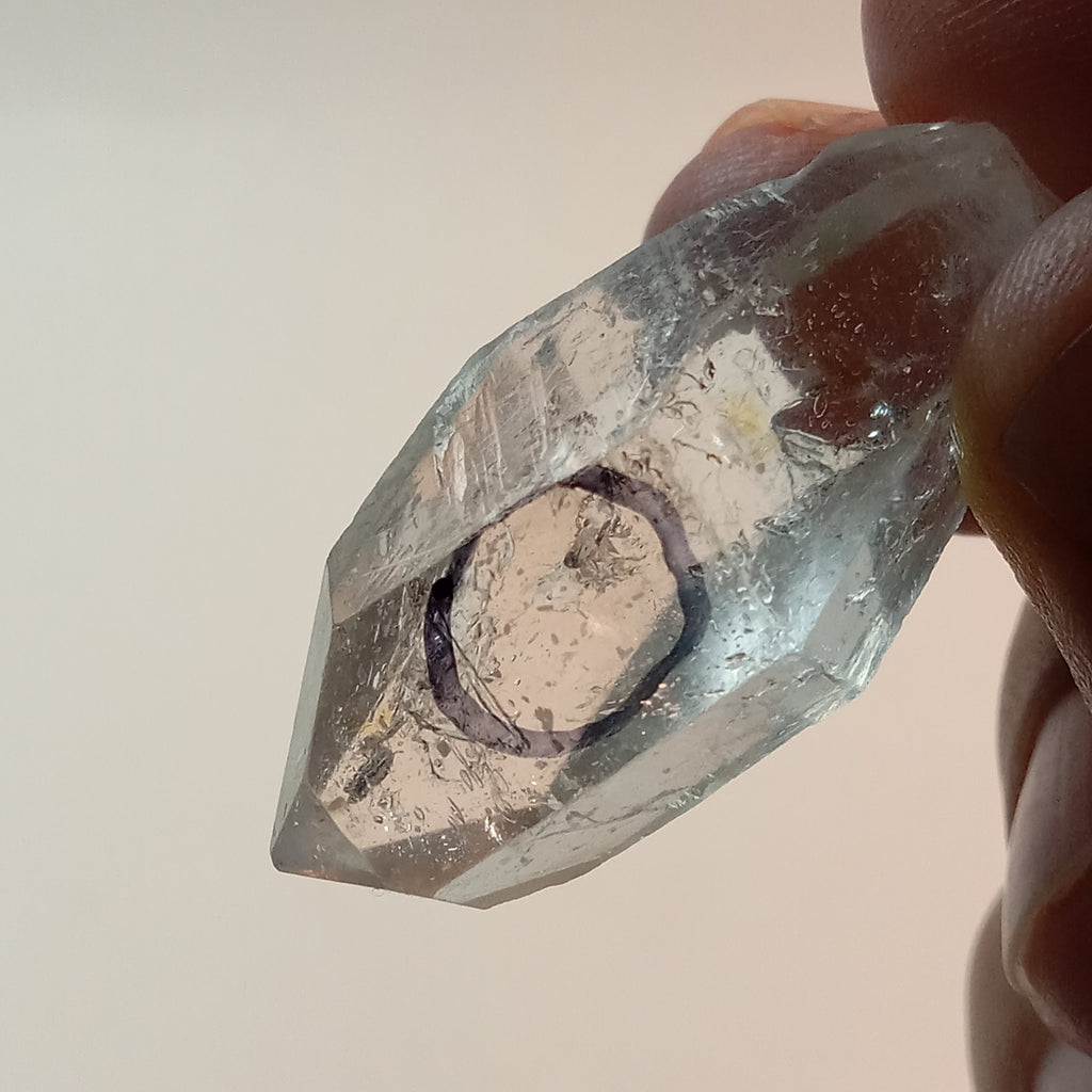 Raw Enhydro Quartz Crystal with Visible Moving Bubble | Natural Collector Specimen