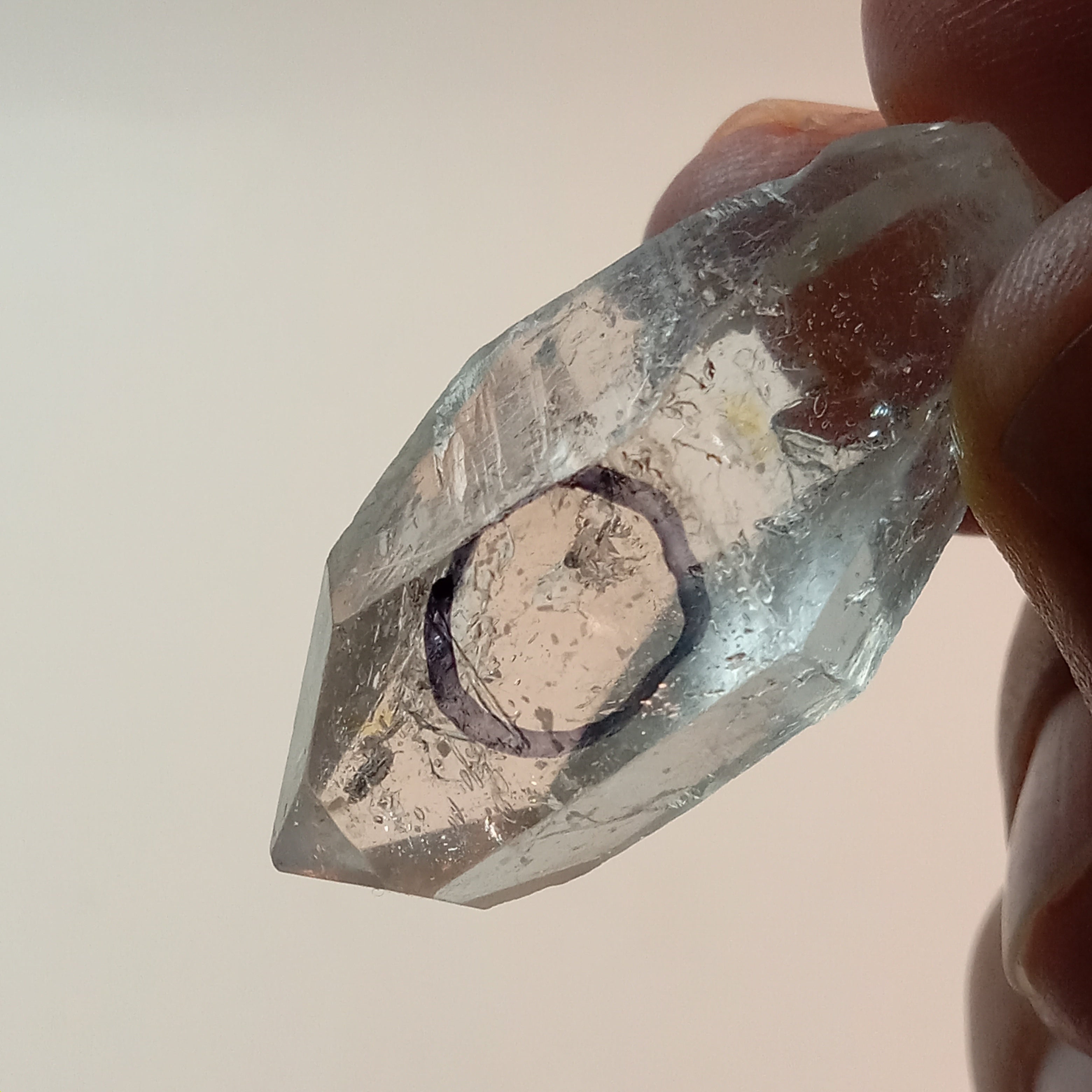 Raw Enhydro Quartz Crystal with Visible Moving Bubble | Natural Collector Specimen