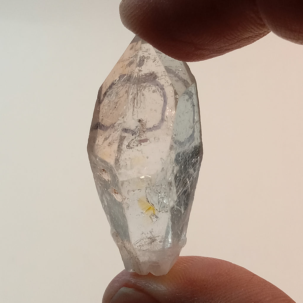 Raw Enhydro Quartz Crystal with Visible Moving Bubble | Natural Collector Specimen
