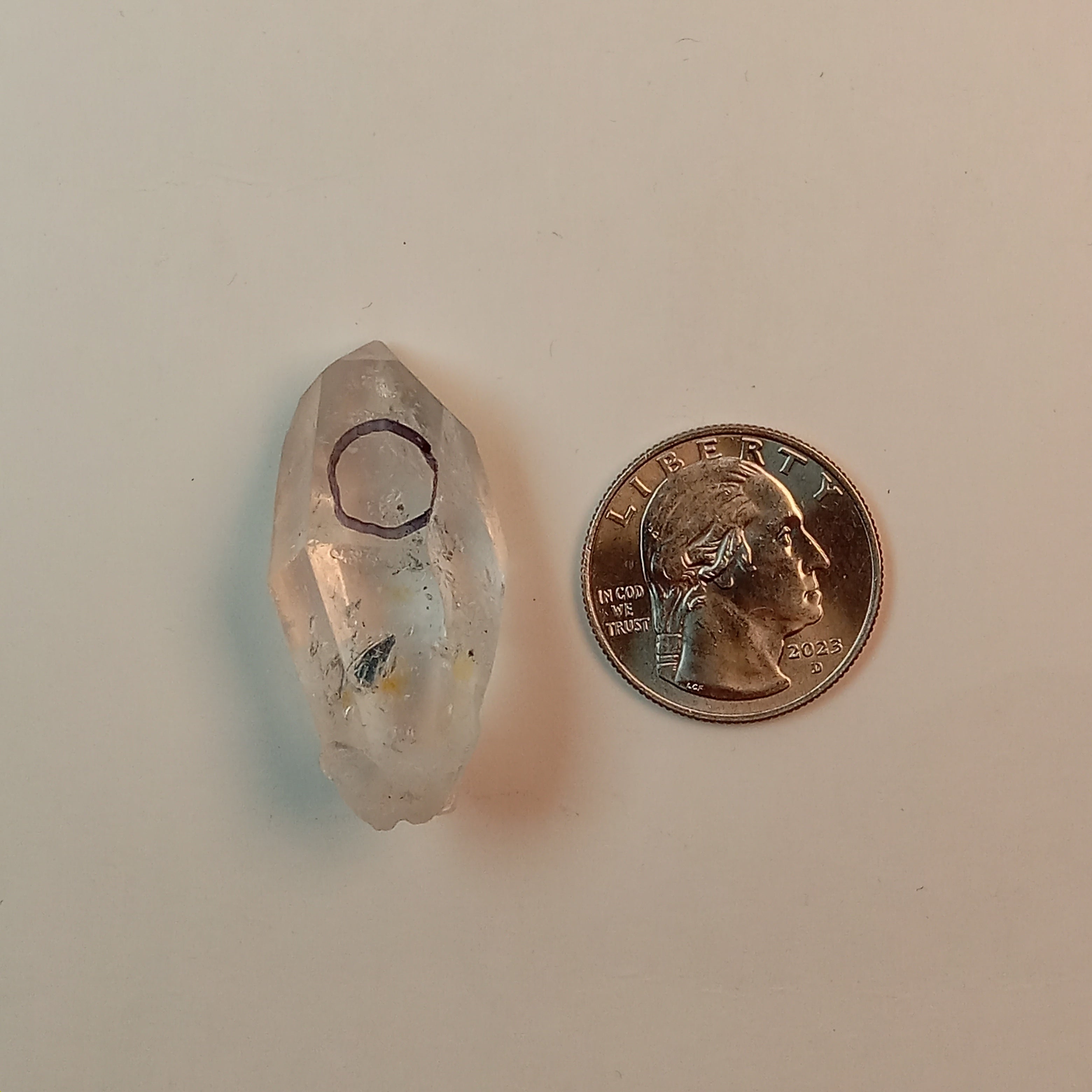 Raw Enhydro Quartz Crystal with Visible Moving Bubble | Natural Collector Specimen