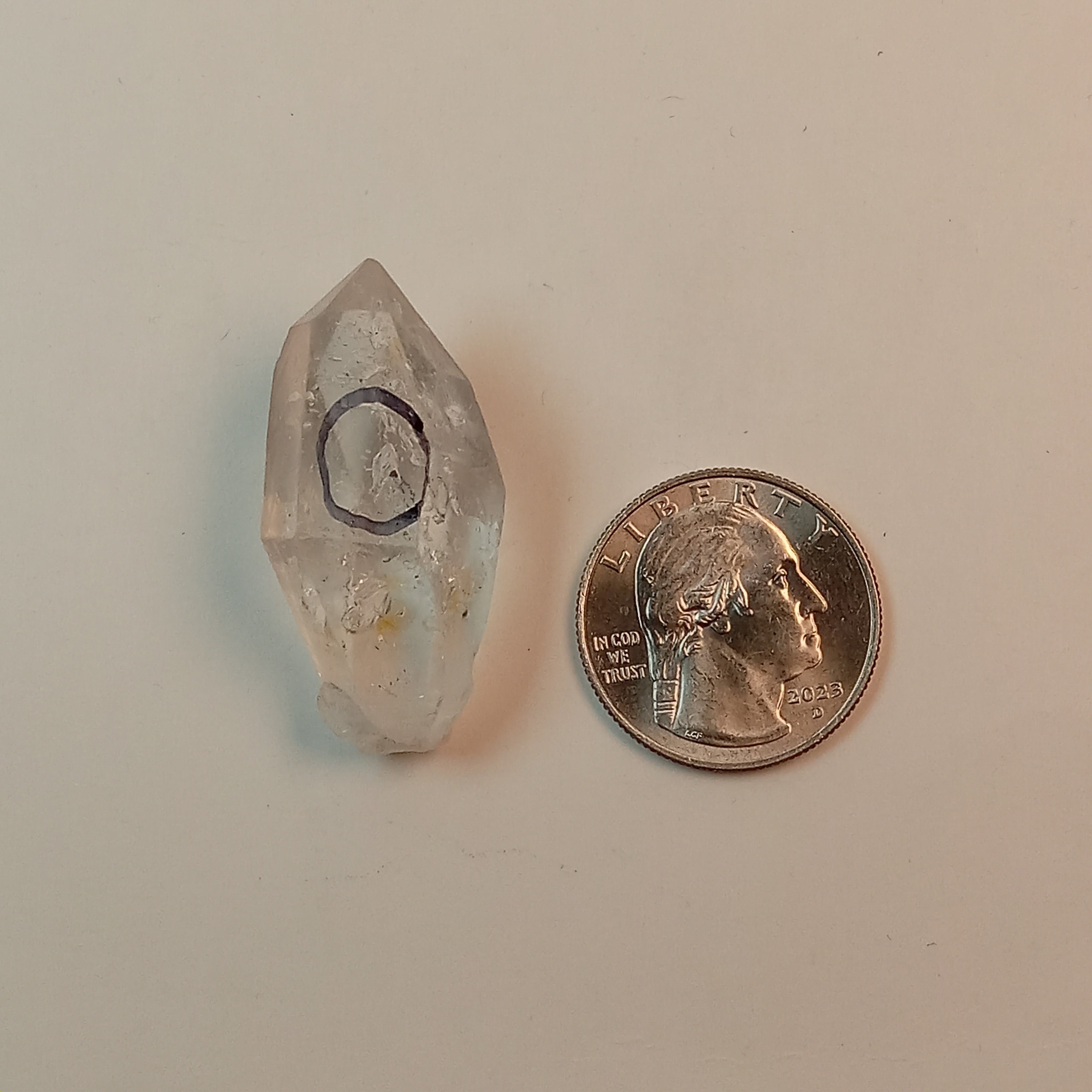 Raw Enhydro Quartz Crystal with Visible Moving Bubble | Natural Collector Specimen