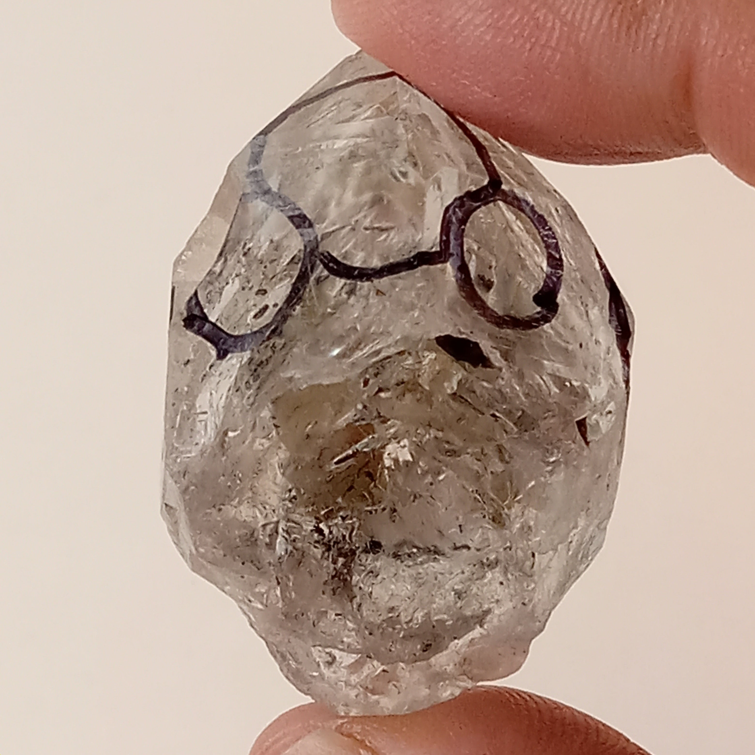 Raw Enhydro Quartz Crystal with Five Moving Inclusions | Loupe Included Collector Specimen
