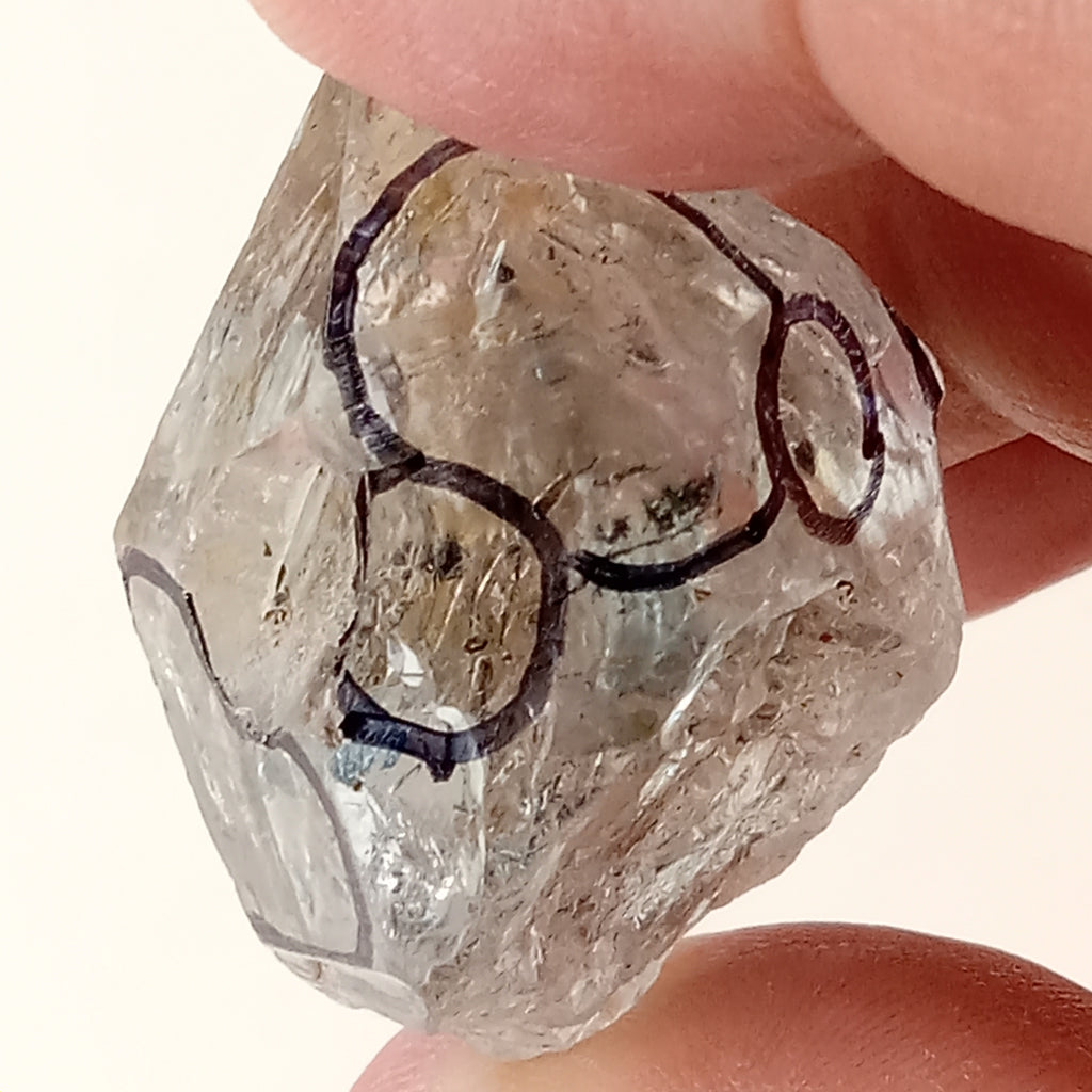 Raw Enhydro Quartz Crystal with Five Moving Inclusions | Loupe Included Collector Specimen
