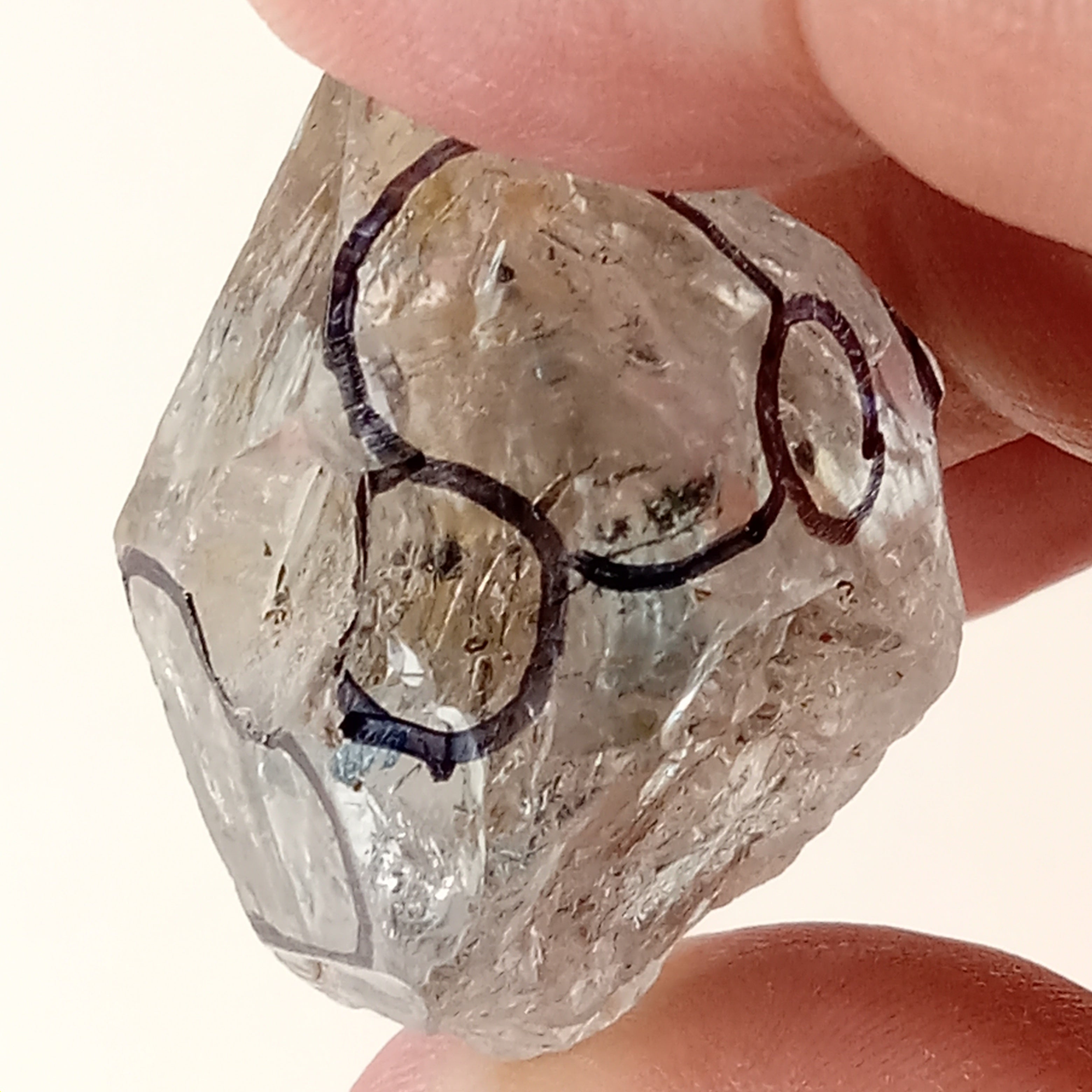 Raw Enhydro Quartz Crystal with Five Moving Inclusions | Loupe Included Collector Specimen